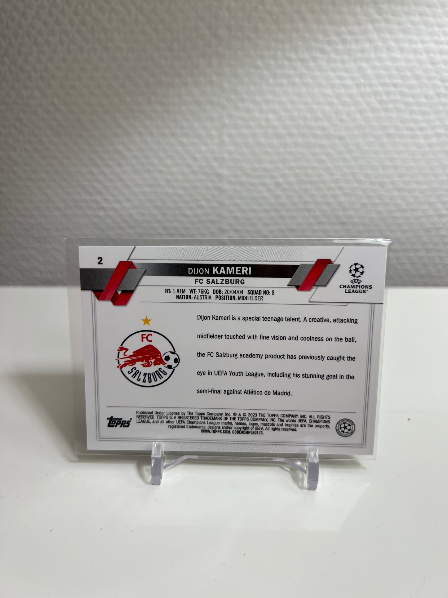 Chrome 22-23 - Dijon Kameri RC Card - FC Salzburg