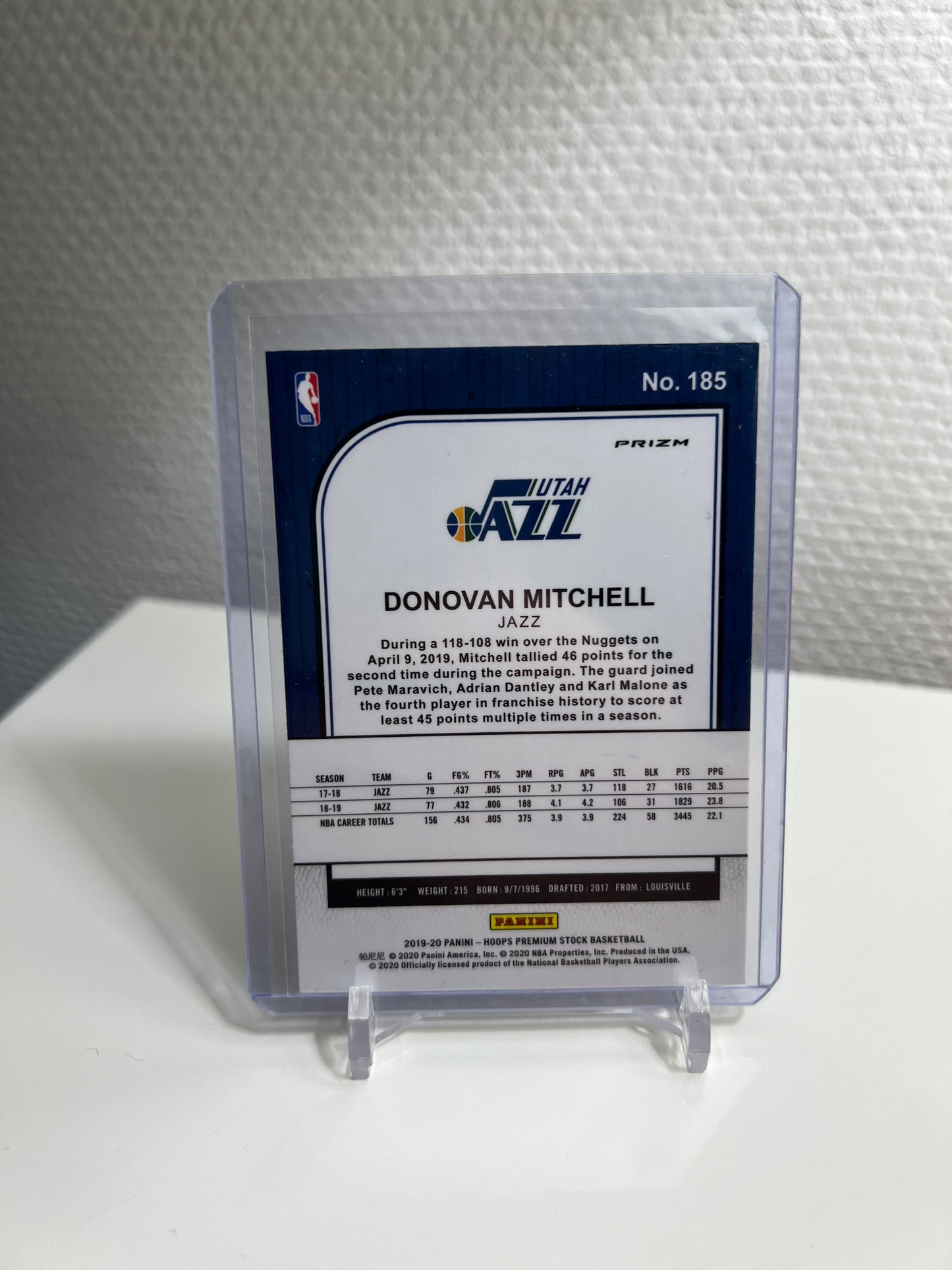 Hoops Premium Stock 19-20 - Donovan Mitchell Purple Disco Prizm - Utah Jazz