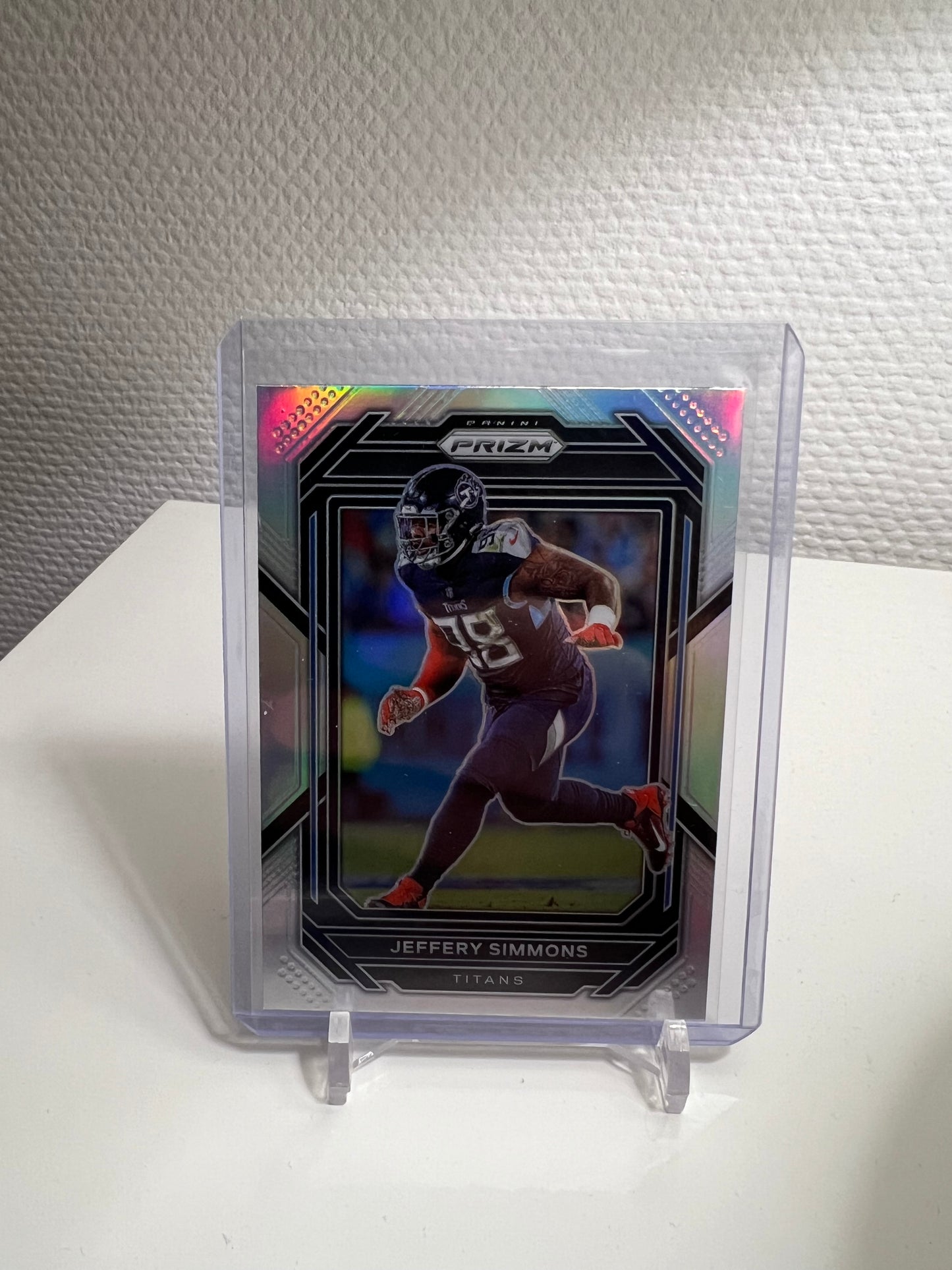 Prizm 22 - Jeffrey Simmons Silver Holo - Tennessee Titans