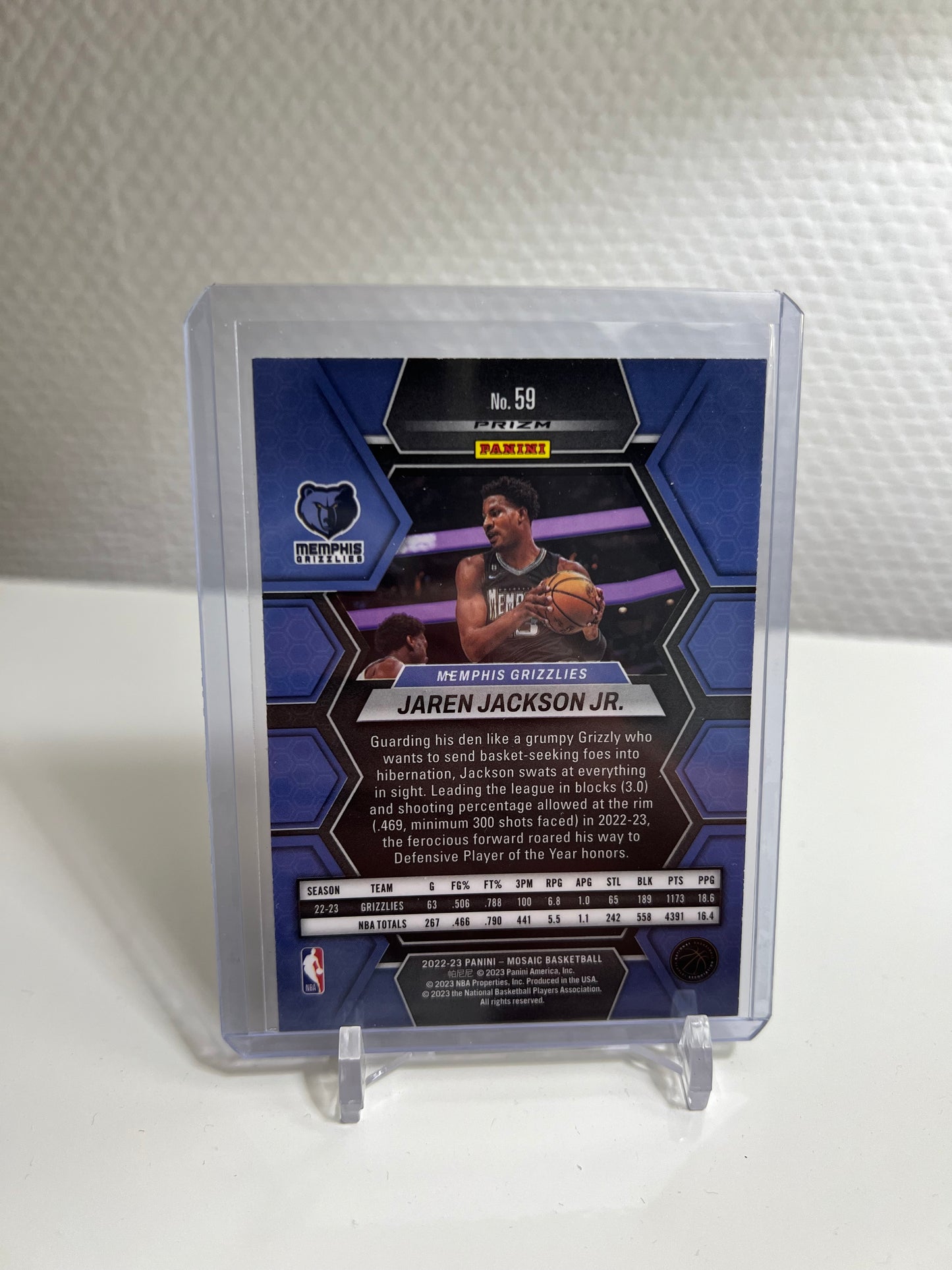 Mosaic 22-23 - Jaren Jackson Jr. Green Prizm - Memphis Grizzlies