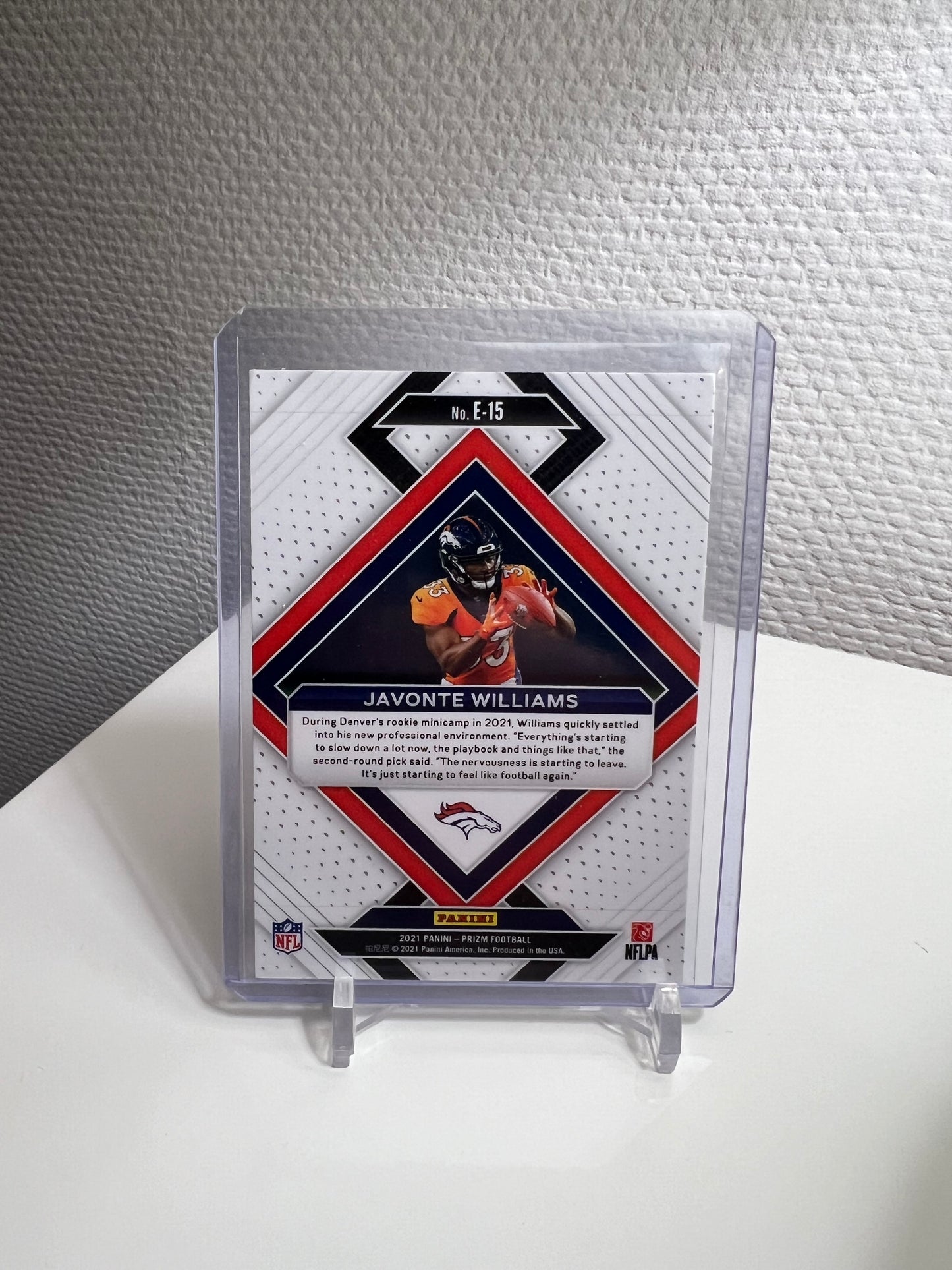 Prizm 21 - Javonte Williams Emergent RC Card - Denver Broncos #E-15