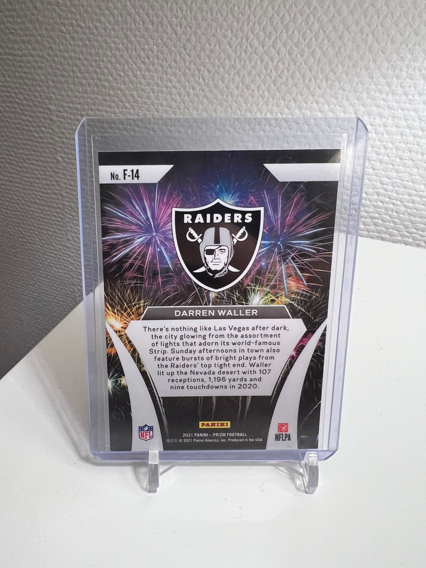 Prizm 21 - Darren Waller Fireworks - Las Vegas Raiders #F-14