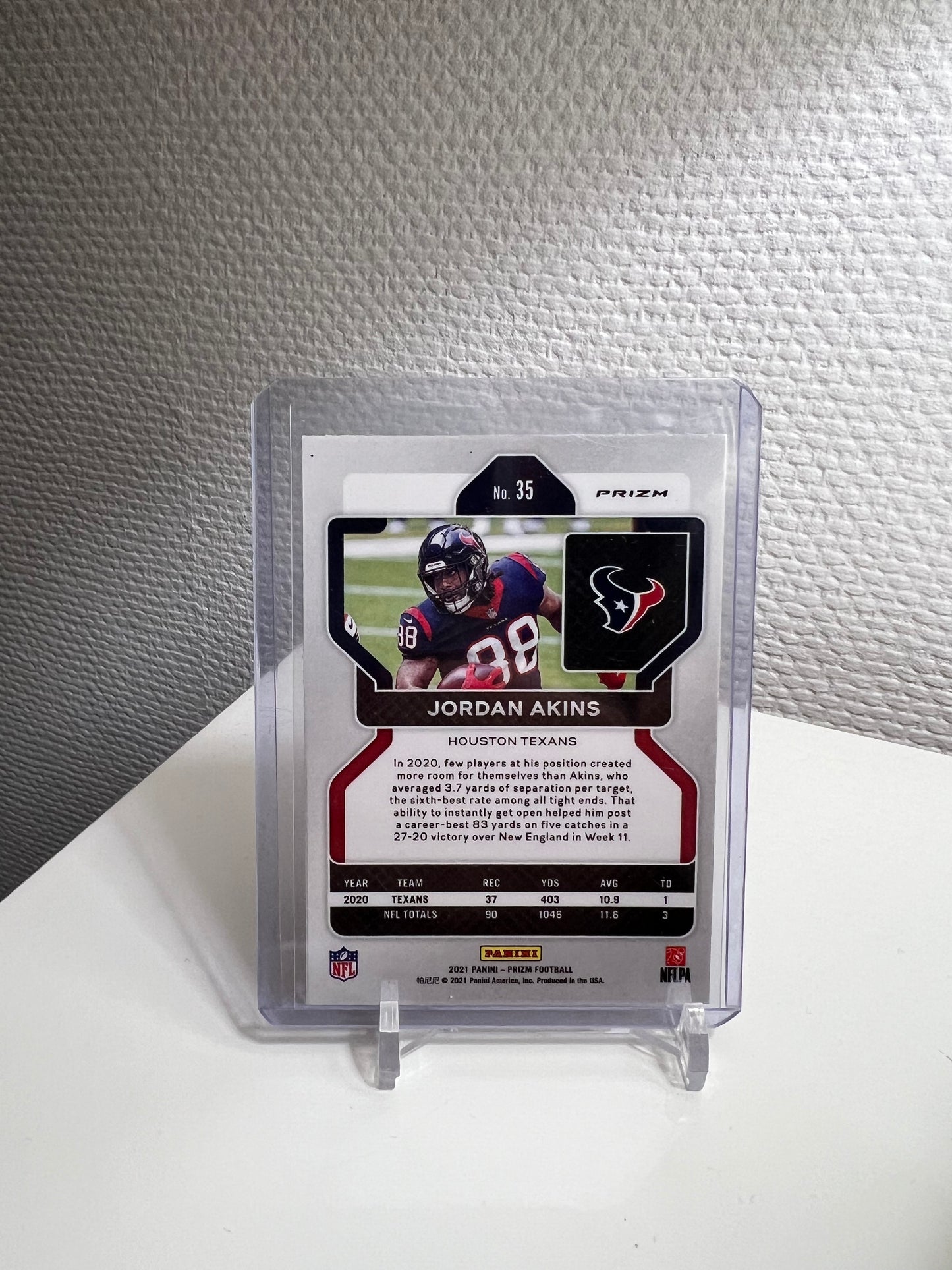 Prizm 21 - Jordan Akins Orange Velocity - Houston Texans