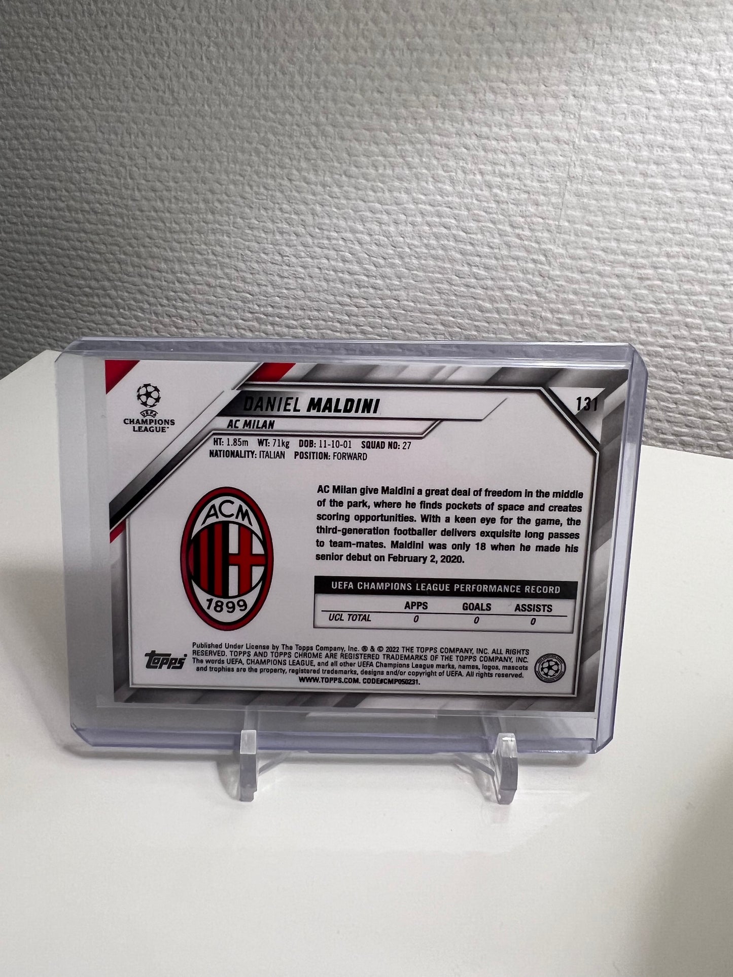Chrome 21-22 - Daniel Maldini Ray Wave - AC Mailand