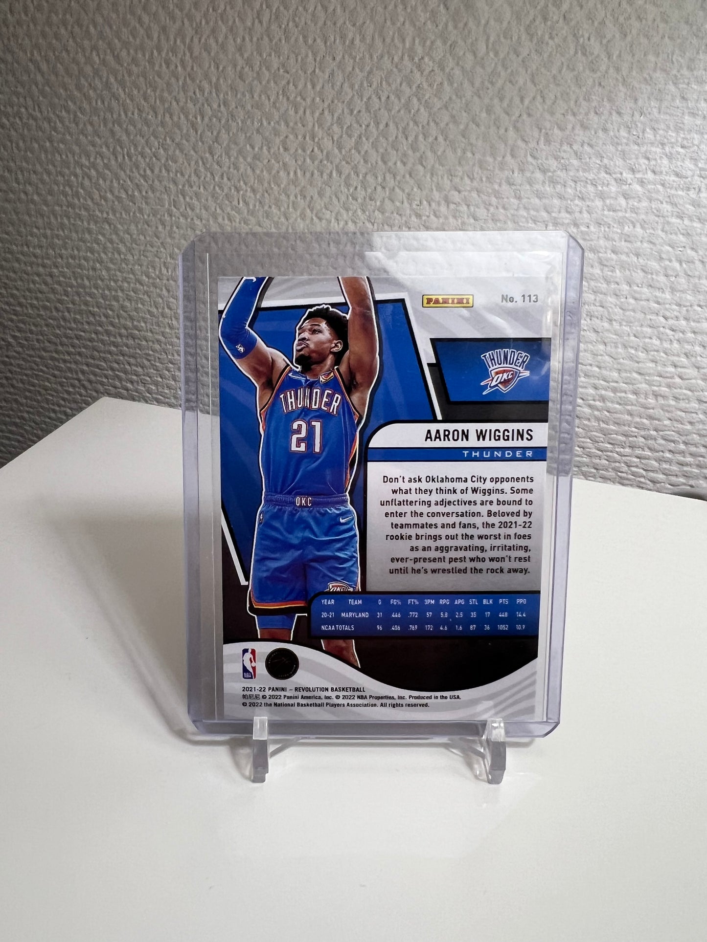 Revolution 21-22 - Aaron Wiggins RC Card - Oklahoma City Thunder