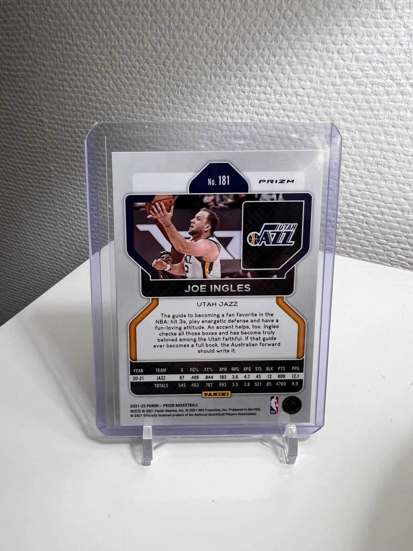 Prizm 21-22 - Joe Ingles Silver Prizm - Utah Jazz