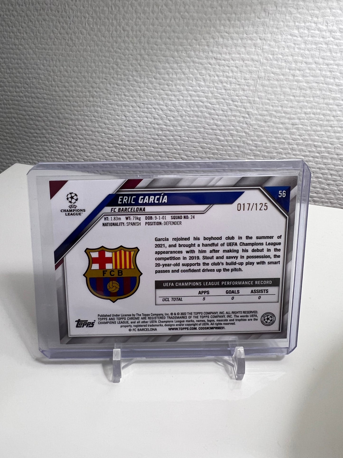 Chrome 21-22 - Eric Garcia Rose Gold /125 All-Star Rookie - FC Barcelona
