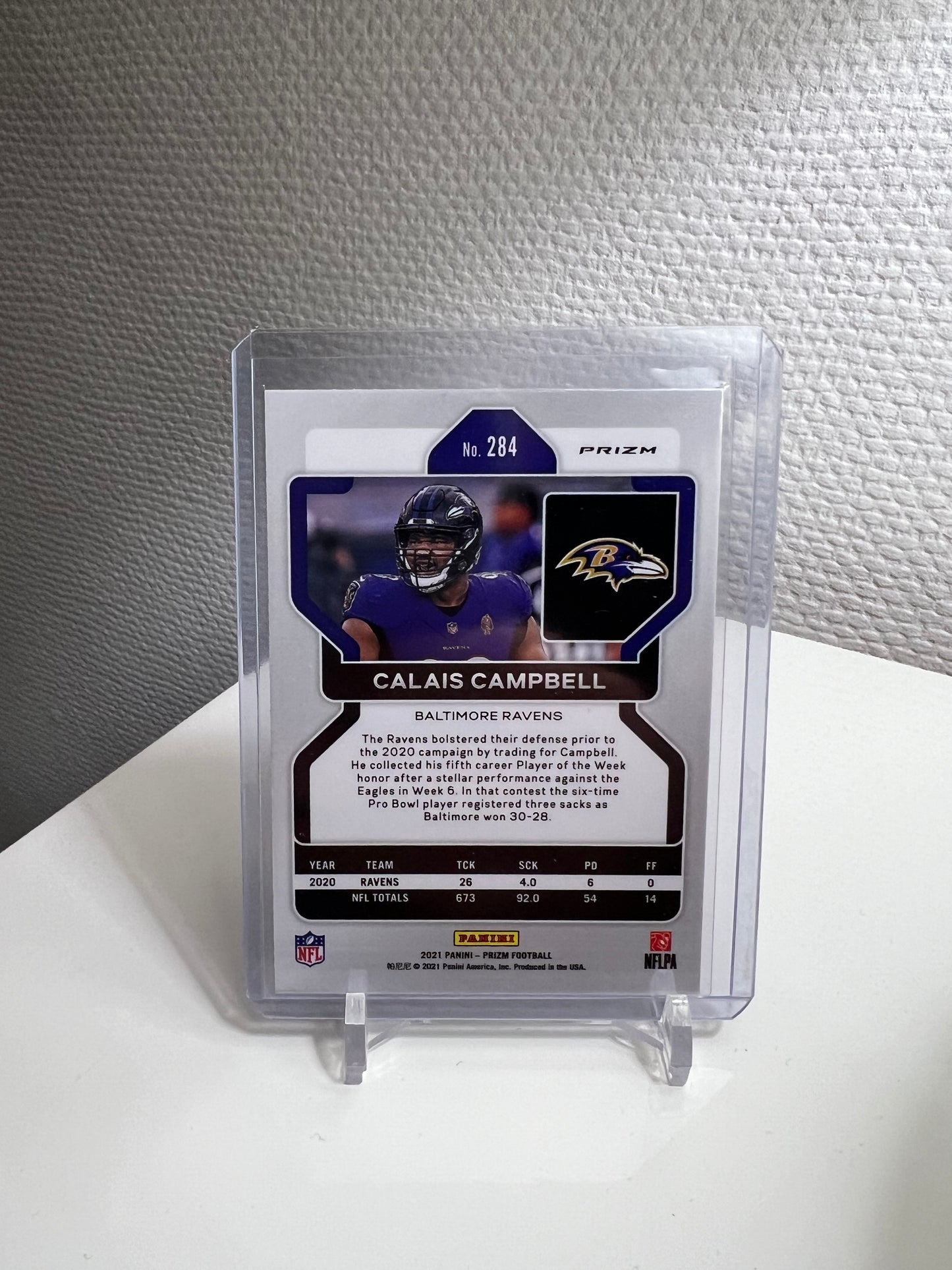 Prizm 21 - Calais Campbell Green - Baltimore Ravens