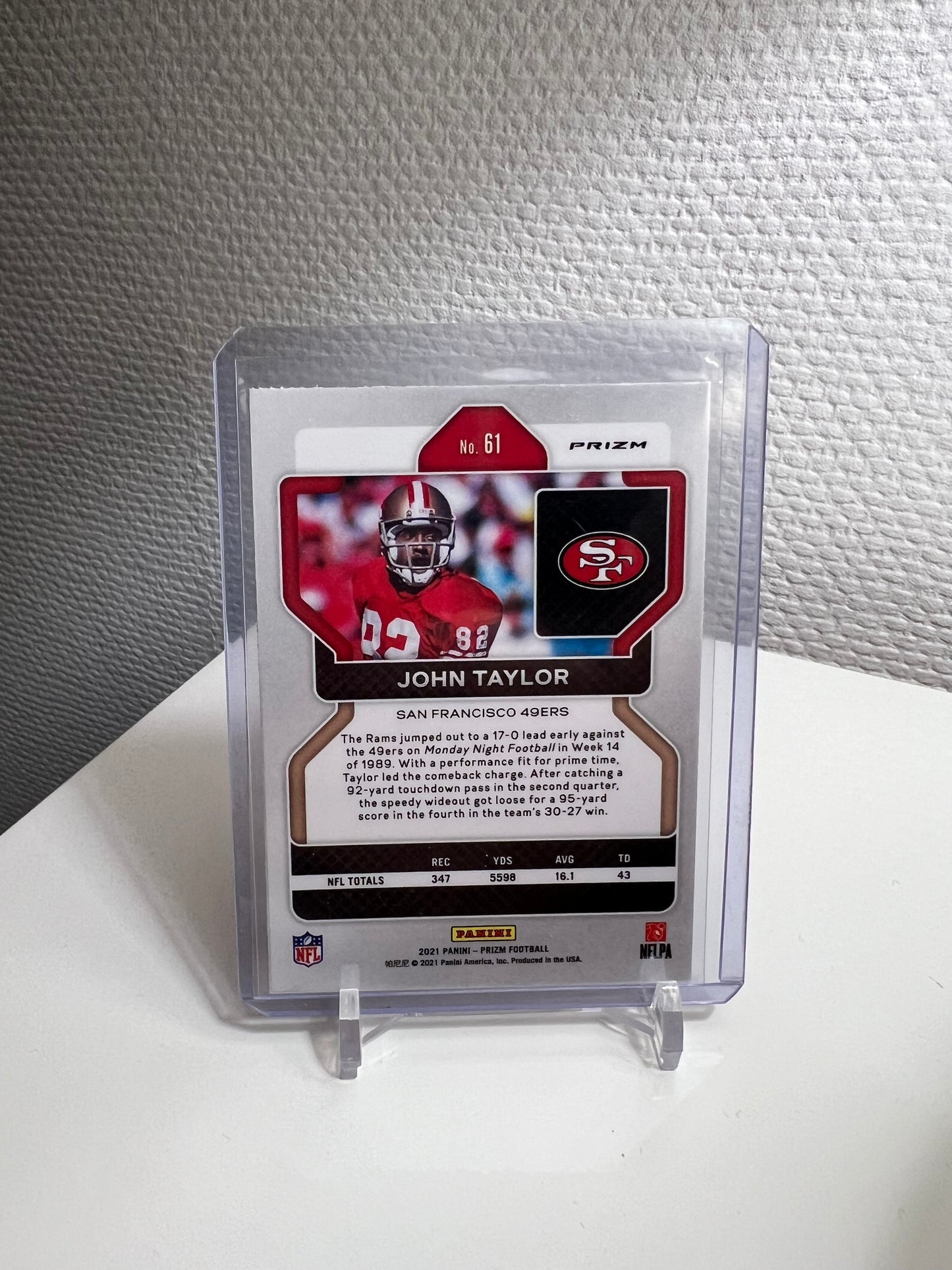 Prizm 21 - John Taylor Orange Velocity - San Francisco 49ers
