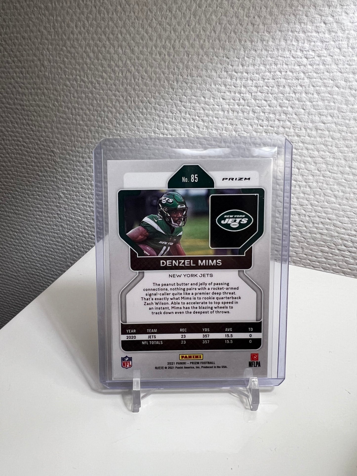 Prizm 21 - Denzel Mims Orange Velocity - New York Jets