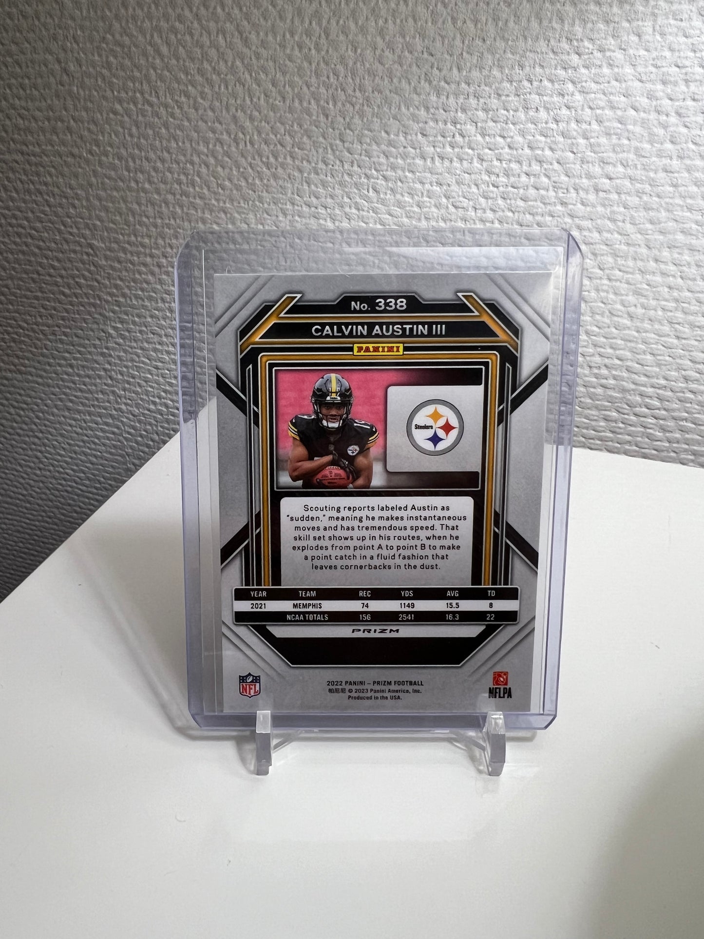 Prizm 22 - Calvin Austin III Tri-Color RC-Card - Pittsburgh Steelers