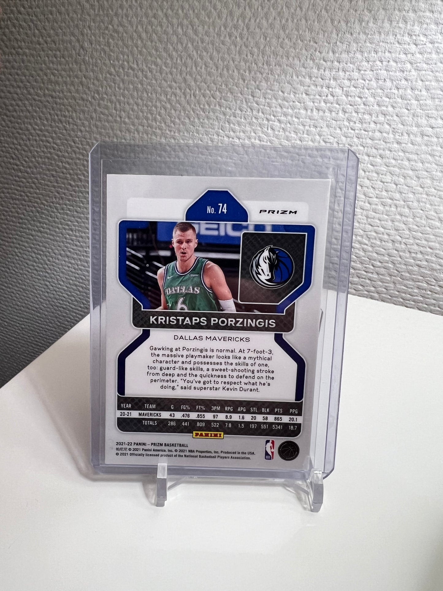 Prizm 21-22 - Kristaps Porzingis Tri-Color - Dallas Mavericks