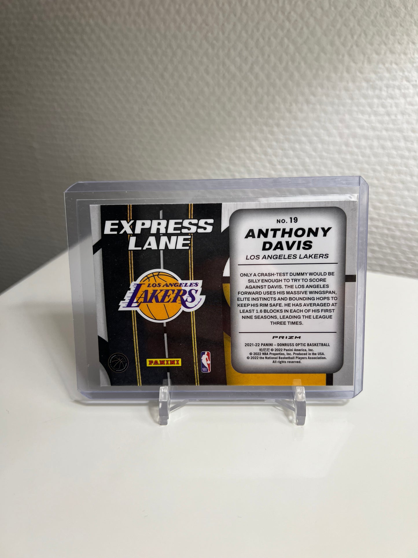 Donruss Optic 21-22 - Anthony Davis Express Lane Purple Prizm - Los Angeles Lakers