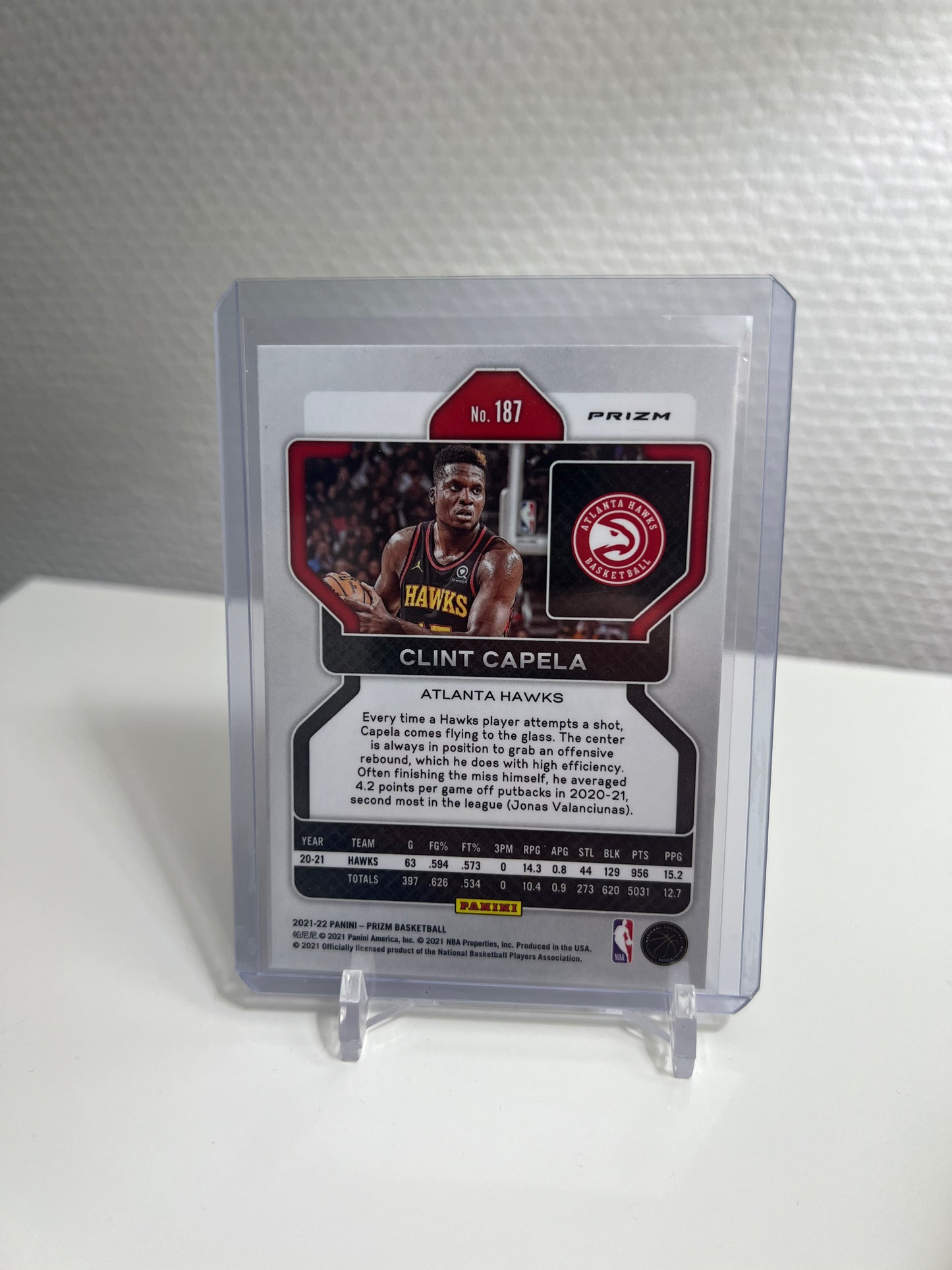 Prizm 21-22 - Clint Capela Silver Holo - Atlanta Hawks