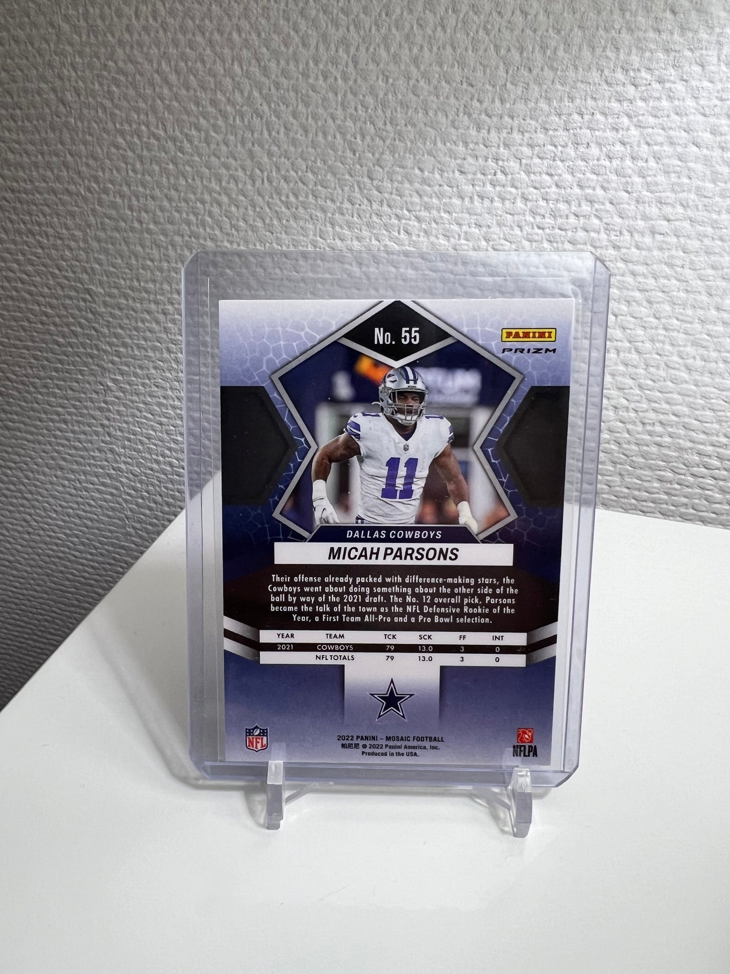 Mosaic 22 - Micah Parsons Silver Prizm - Dallas Cowboys
