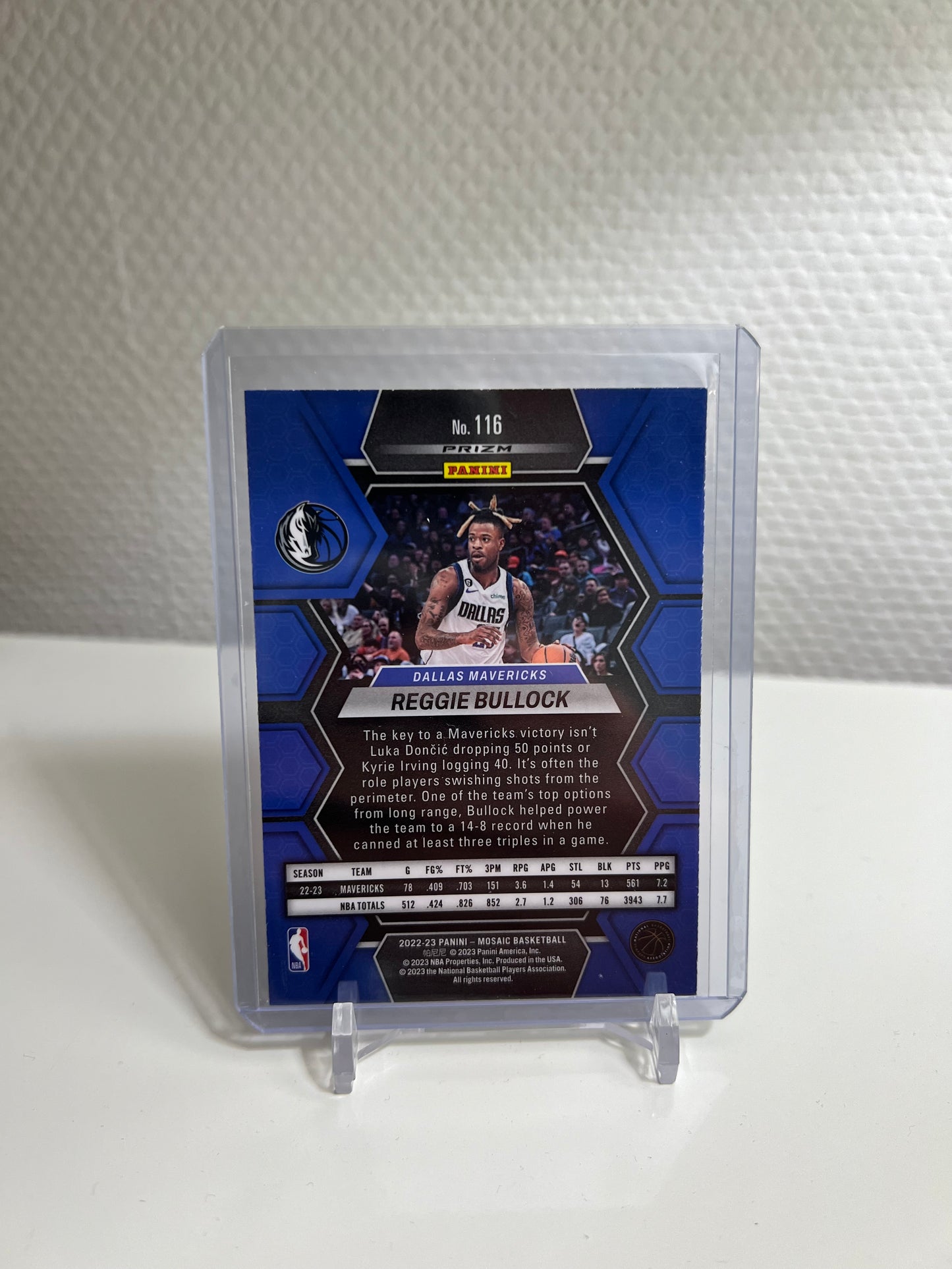 Mosaic 22-23 - Reggie Bullock Green Prizm - Dallas Mavericks