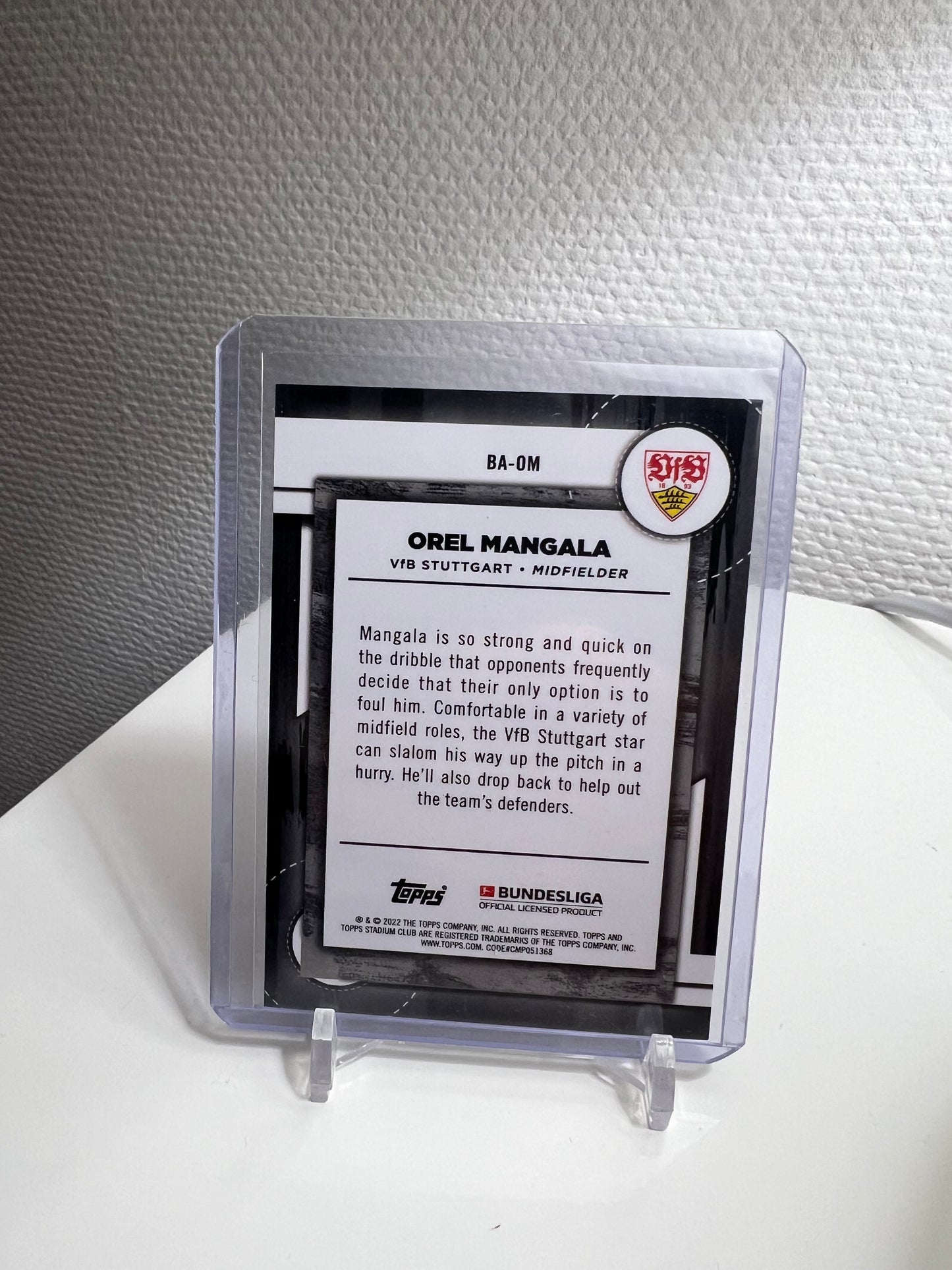Stadium Club Chrome 21-22 - Orel Mangala Ball Artists - VfB Stuttgart #BA-OM