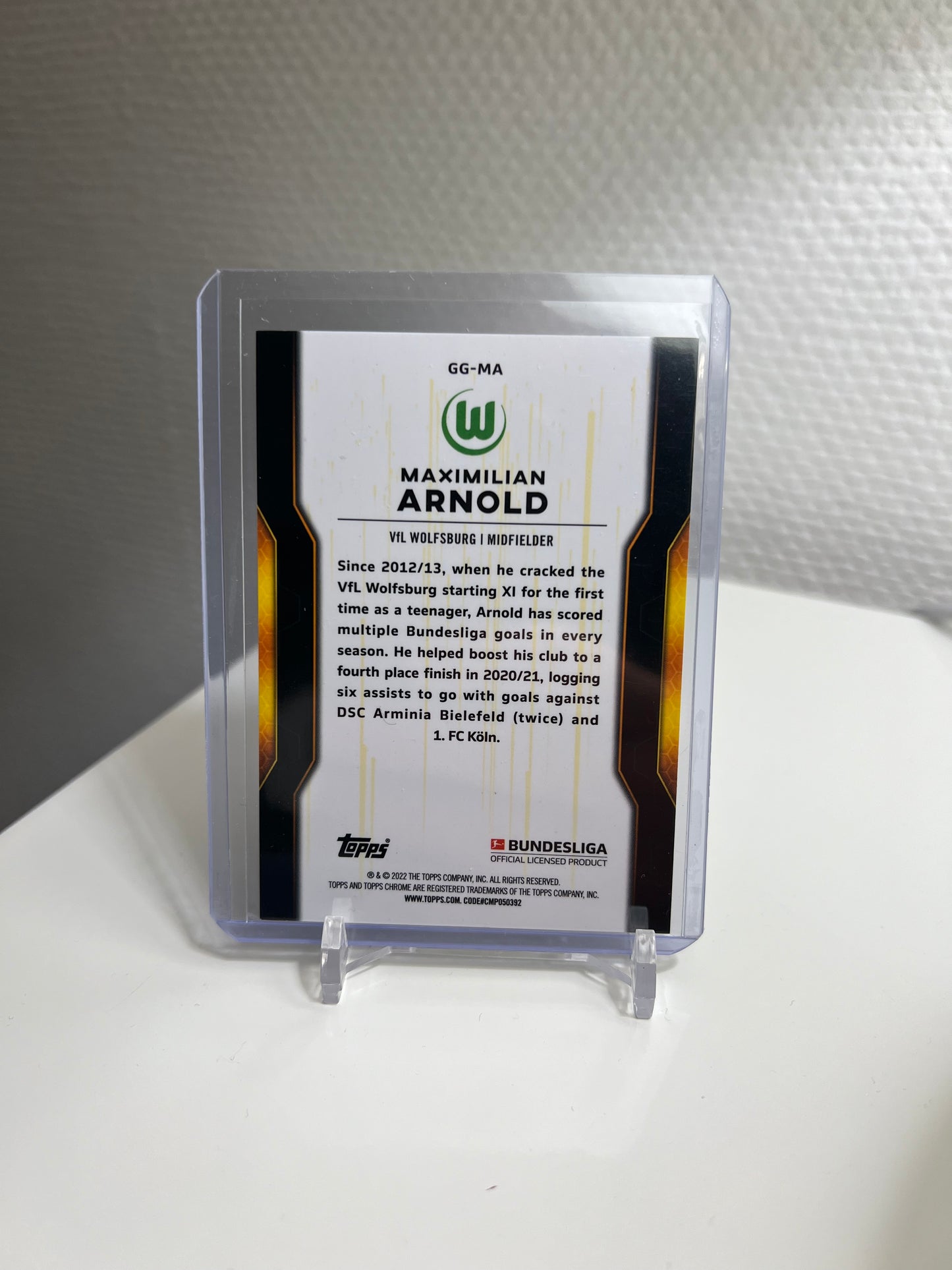 Chrome 21-22 - Maximilian Arnold Golden Generation - VfL Wolfsburg #GG-MA