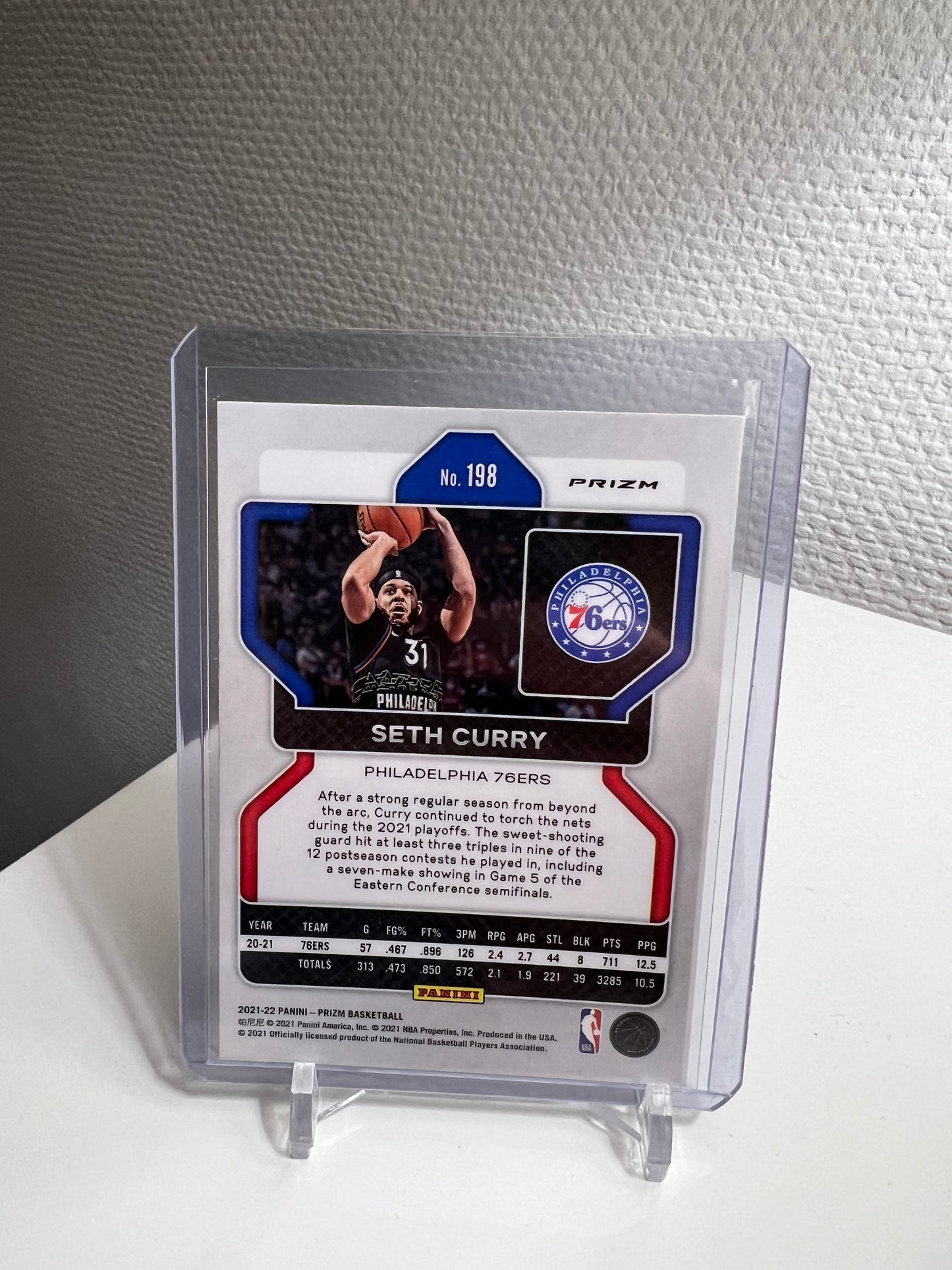 Prizm 21-22 - Seth Curry Tri-Color - Philadelphia 76ers