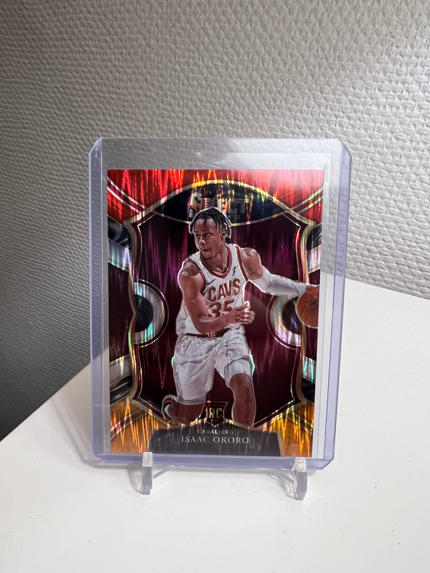 Select 20-21 - Isaac Okoro Prizm RC Card Tri-Color Shimmer - Cleveland Cavaliers