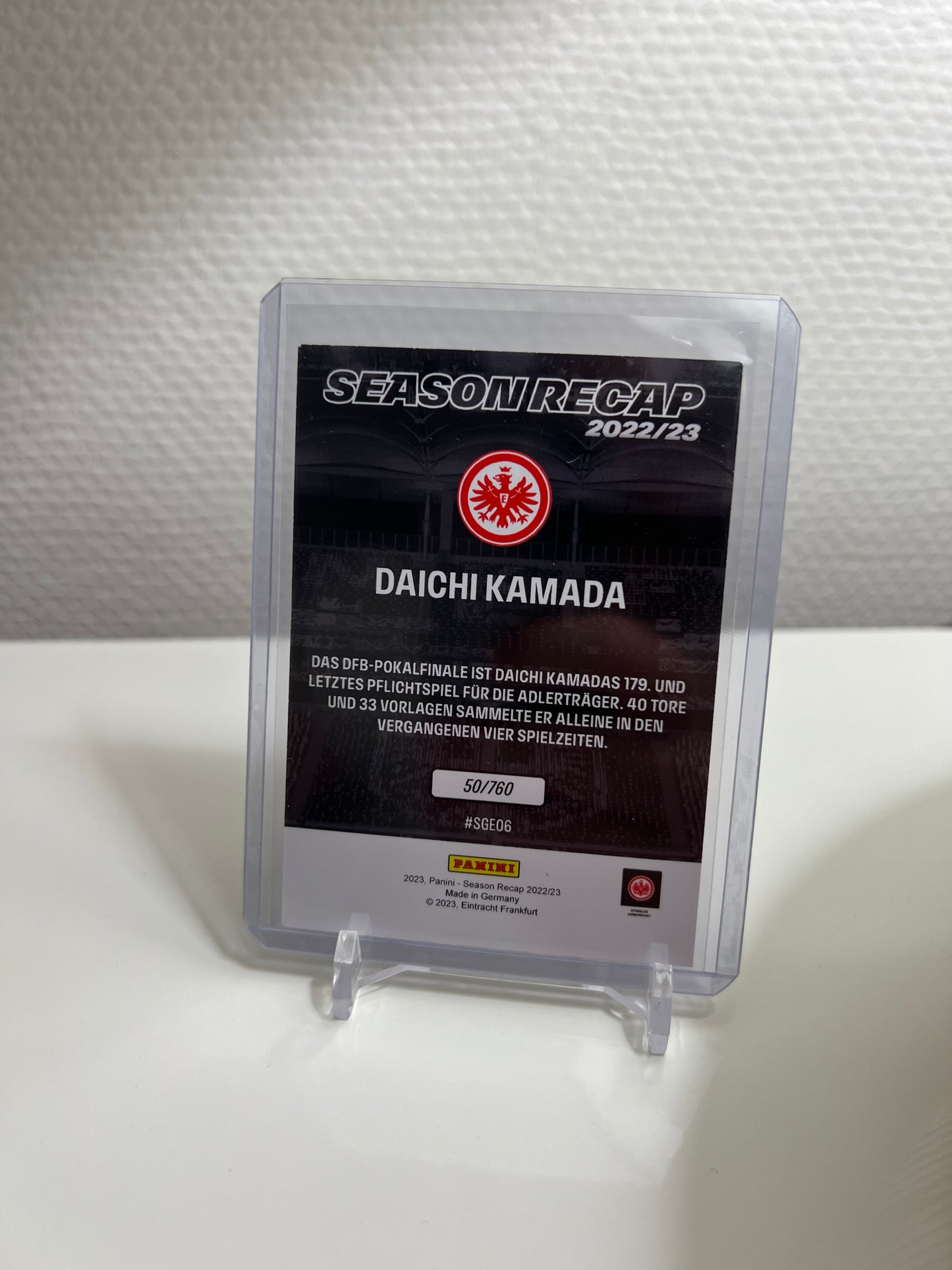 Panini Season Recap 22-23 - Daichi Kamada PR: 760 #SGE06 - Eintracht Frankfurt