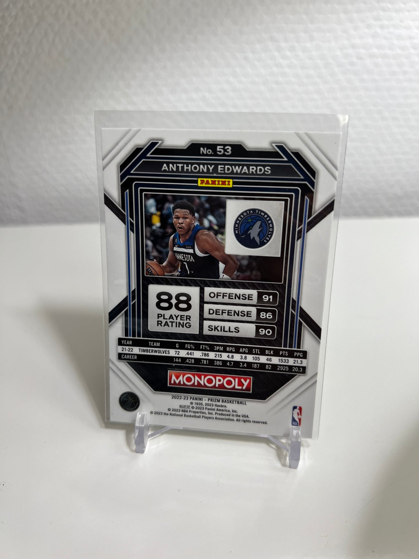 Panini Prizm Monopoly 22-23 - Anthony Edwards - Minnesota Timberwolves