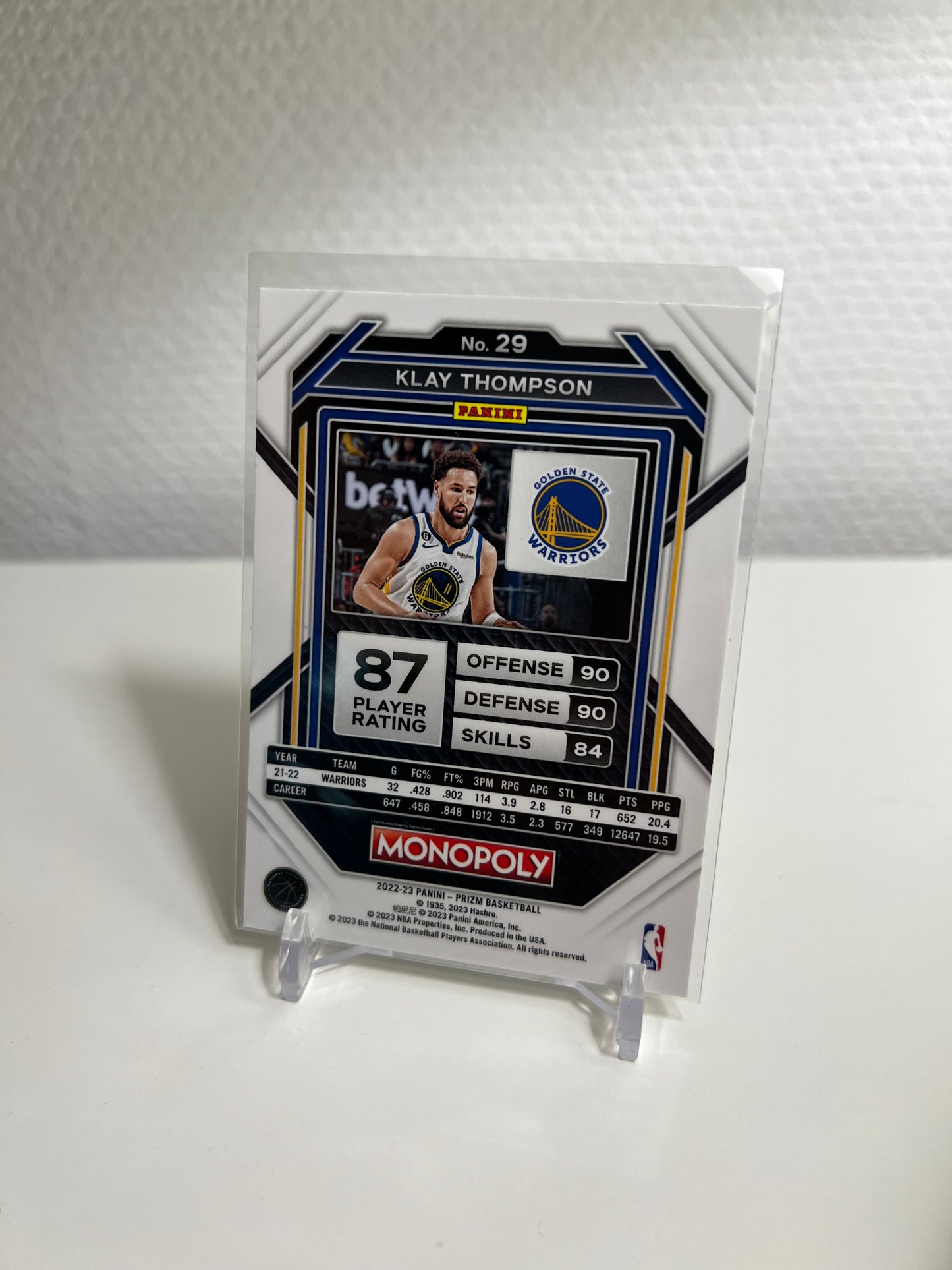 Panini Prizm Monopoly 22-23 - Klay Thompson - Golden State Warriors