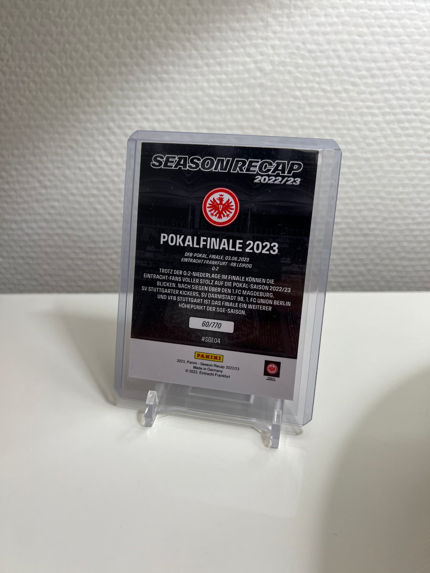 Panini Season Recap 22-23 - Pokalfinale 2023 PR: 770 #SGE04 - Eintracht Frankfurt