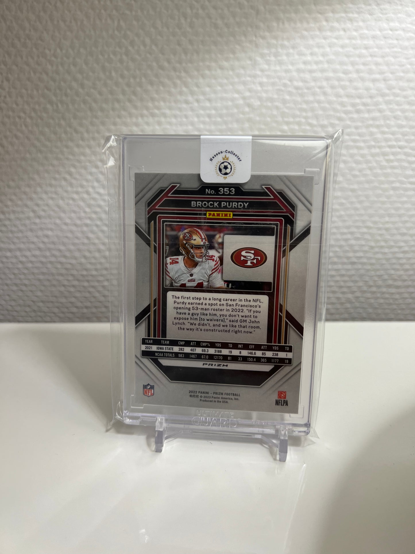 Panini Prizm 22 - Brock Purdy RC Card Tri-Color Red Blue White - San Francisco 49ers