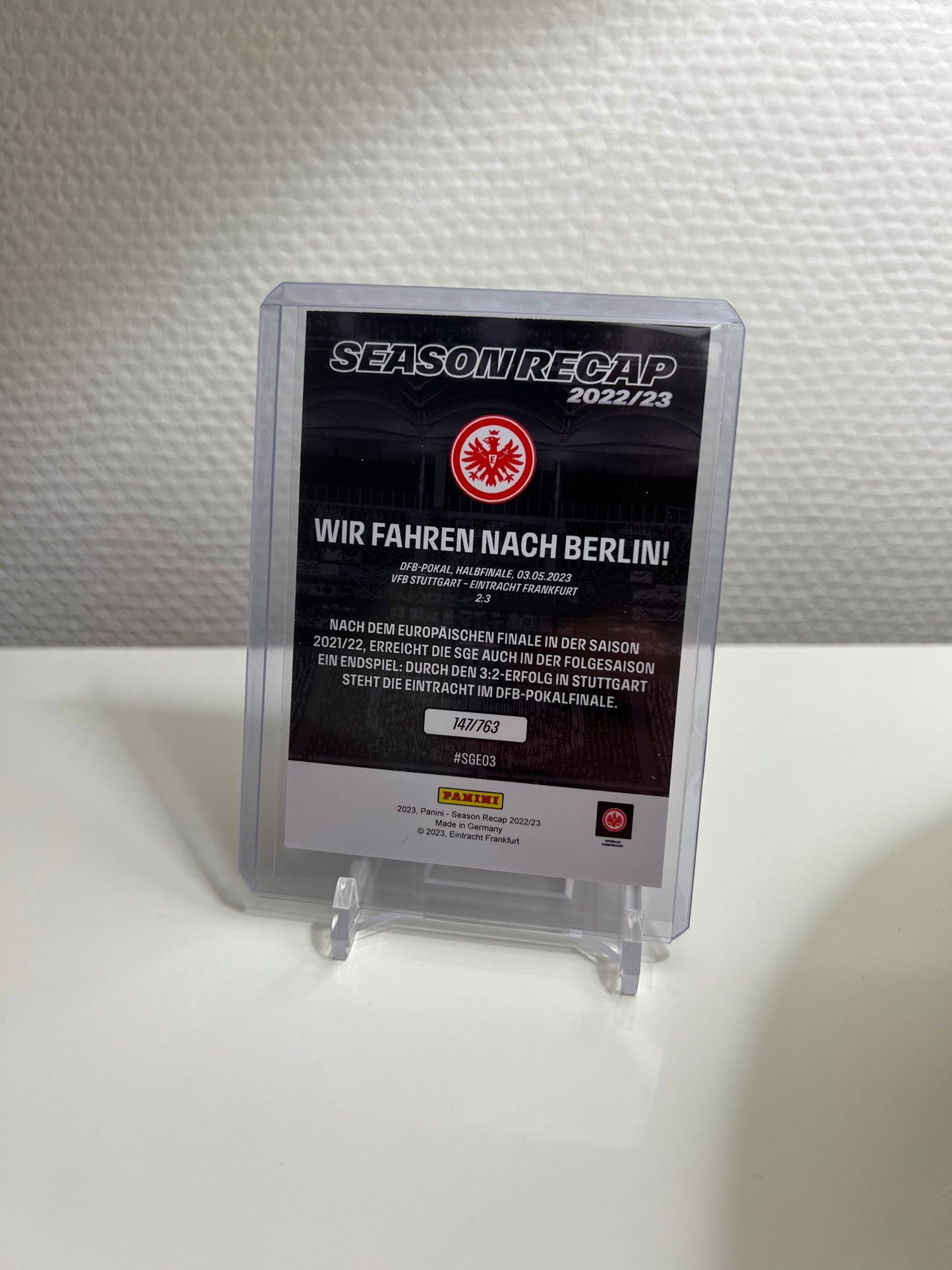 Panini Season Recap 22-23 - Wir fahren nach Berlin PR: 763 #SGE03 - Eintracht Frankfurt