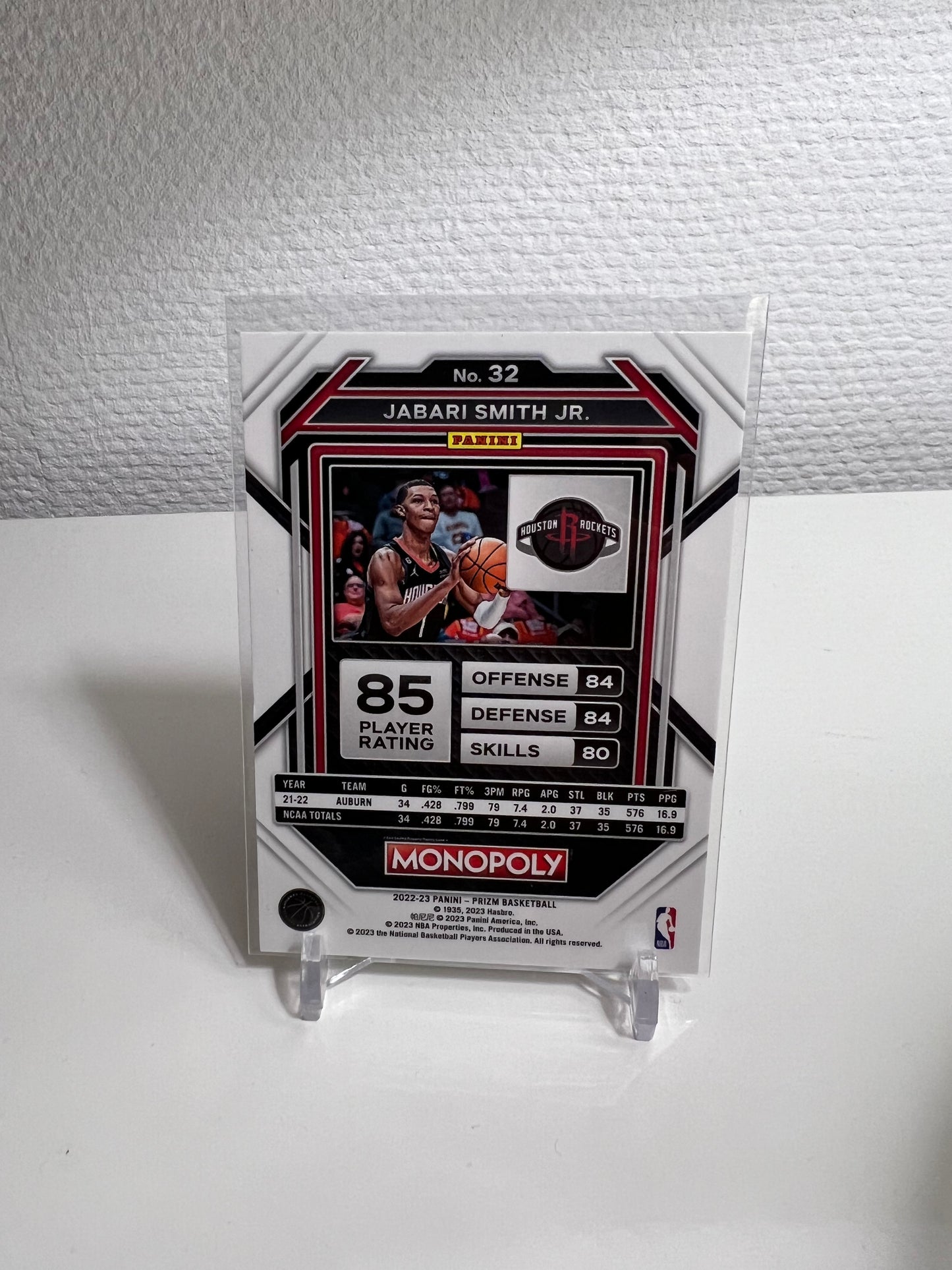 Panini Prizm Monopoly 22-23 - Jabari Smith Jr. - Houston Rockets