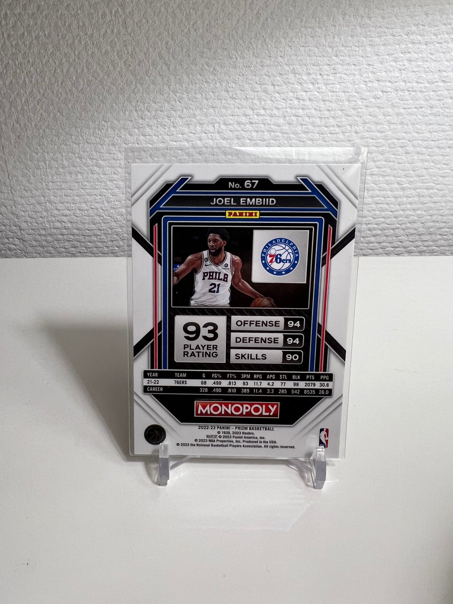 Panini Prizm Monopoly 22-23 - Joel Embiid - Philadelphia 76ers