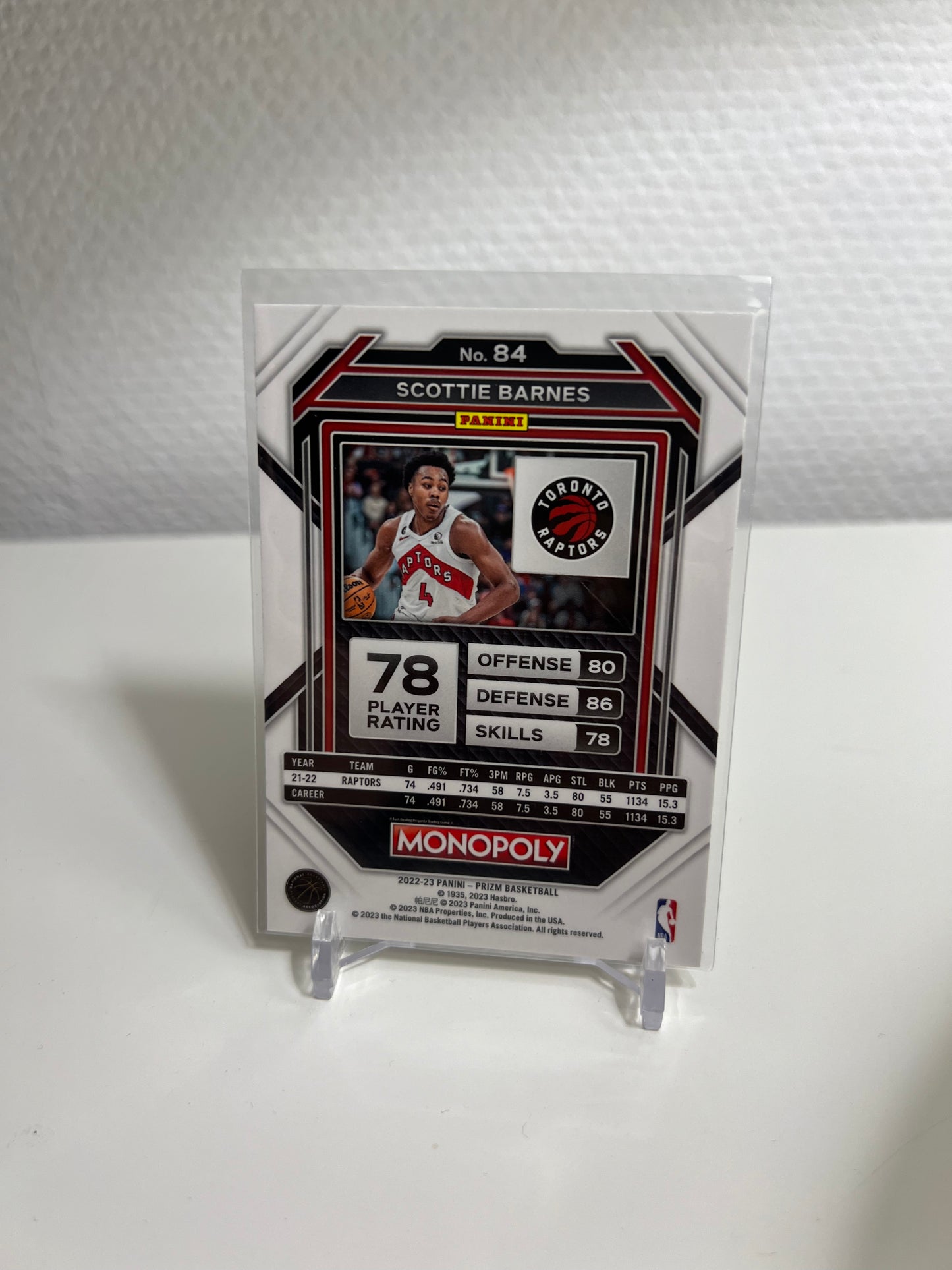 Panini Prizm Monopoly 22-23 - Scottie Barnes - Toronto Raptors