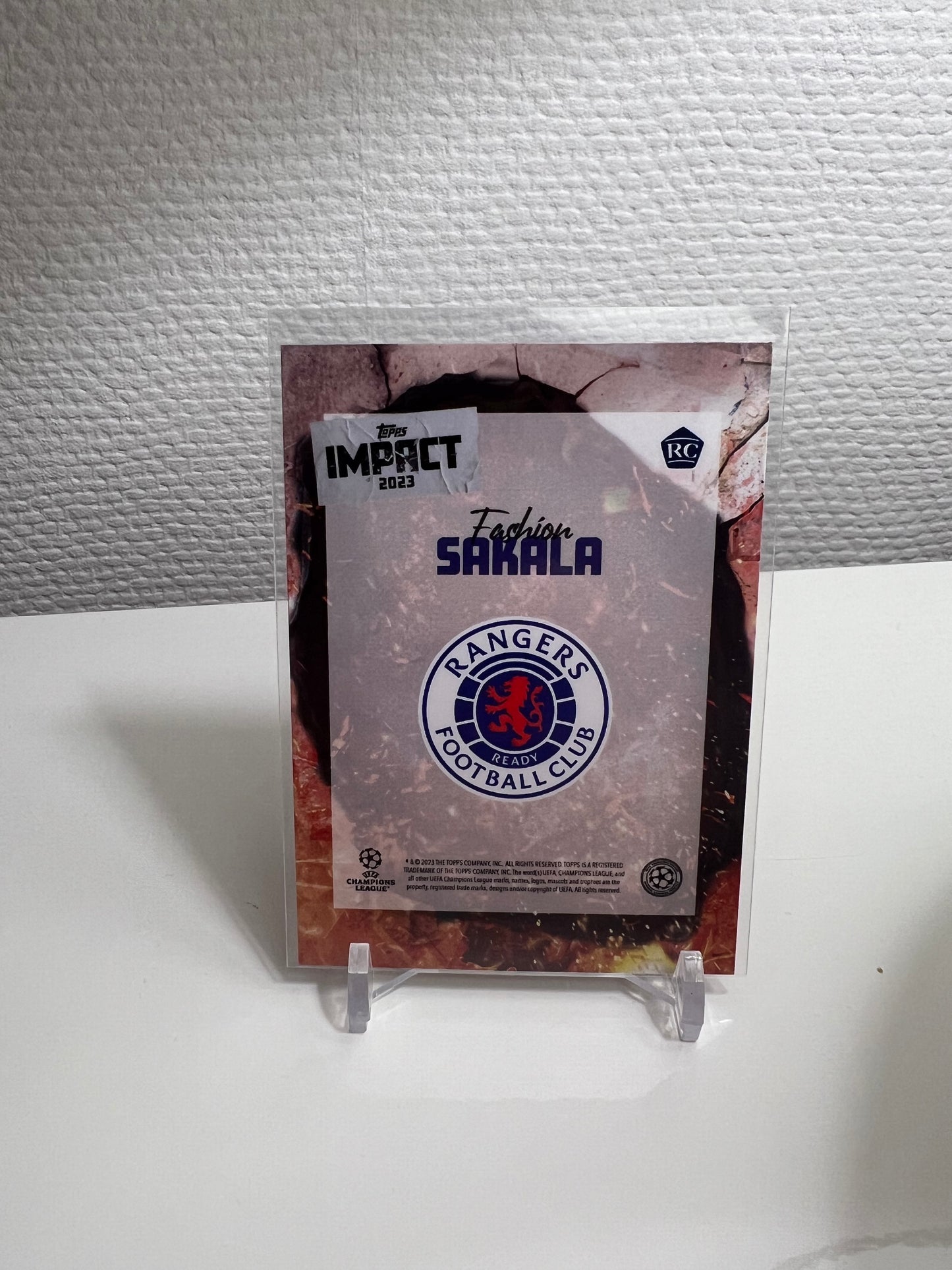 Topps Impact 22-23 - Fashion Sakala RC Card - Rangers Football Club