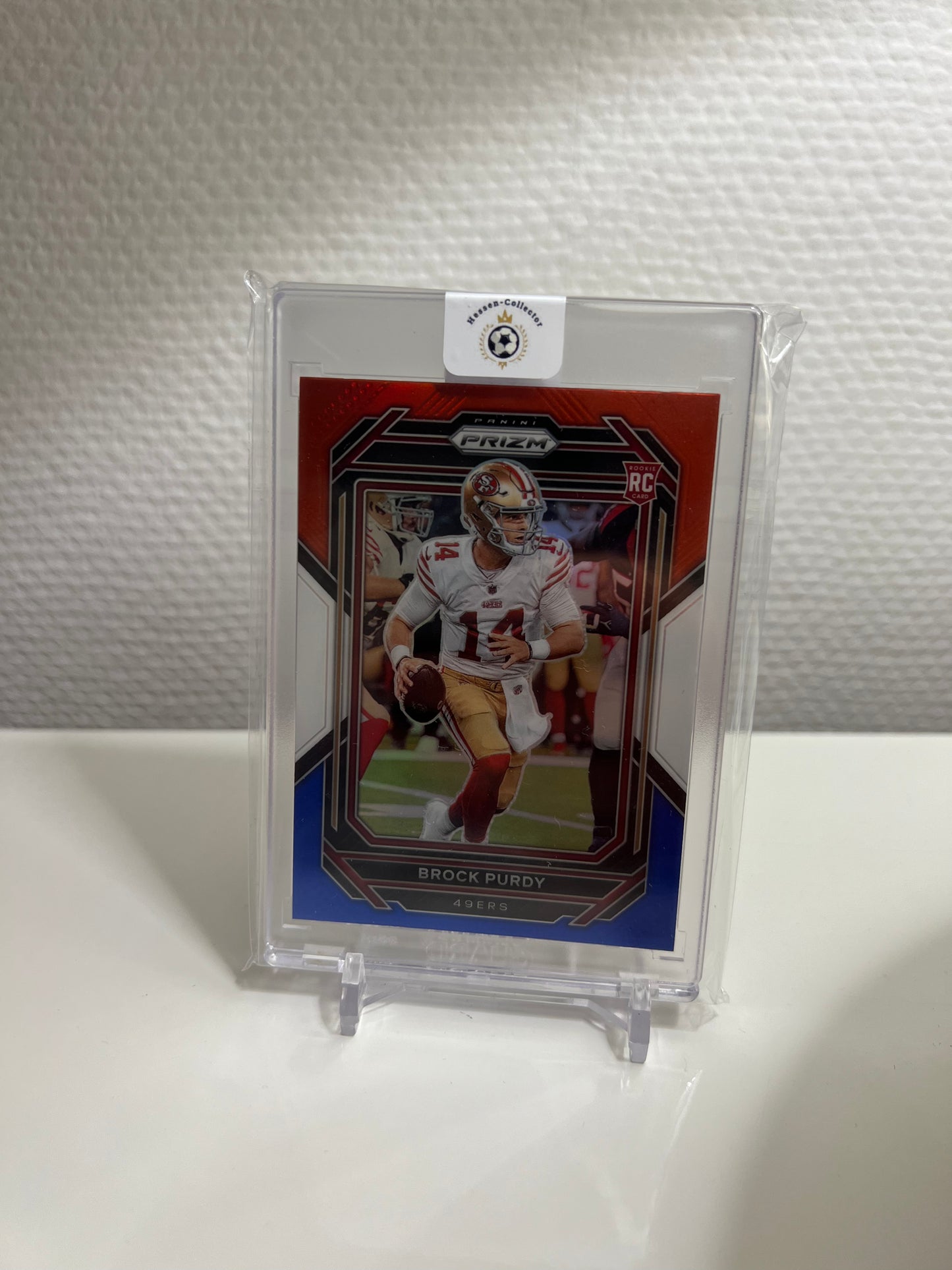 Panini Prizm 22 - Brock Purdy RC Card Tri-Color Red Blue White - San Francisco 49ers