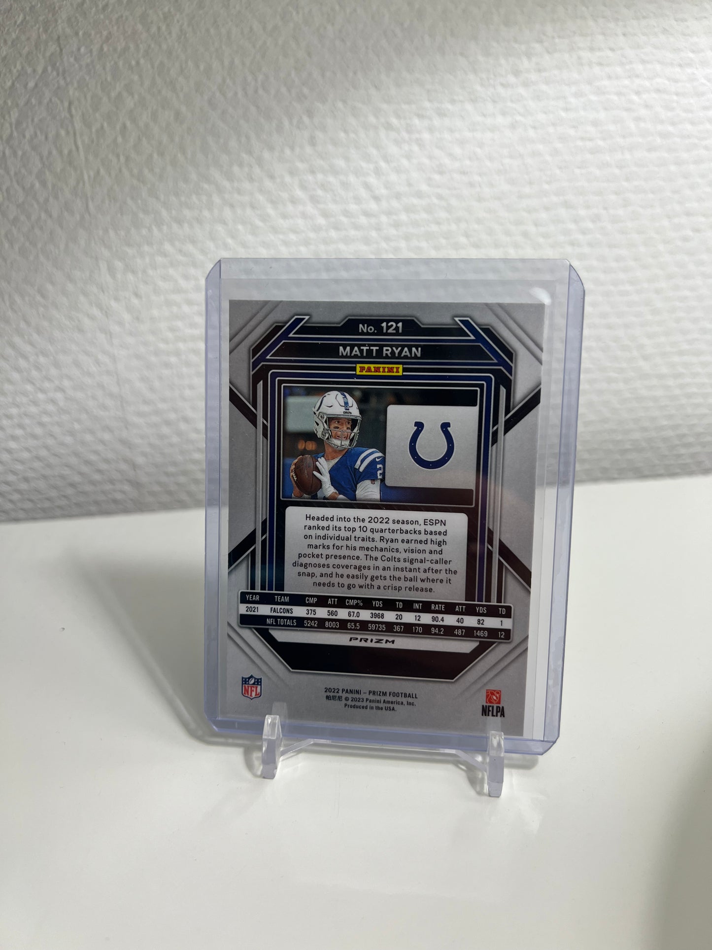 Panini Prizm 22 - Matt Ryan Tri-Color Red Blue White - Indianapolis Colts
