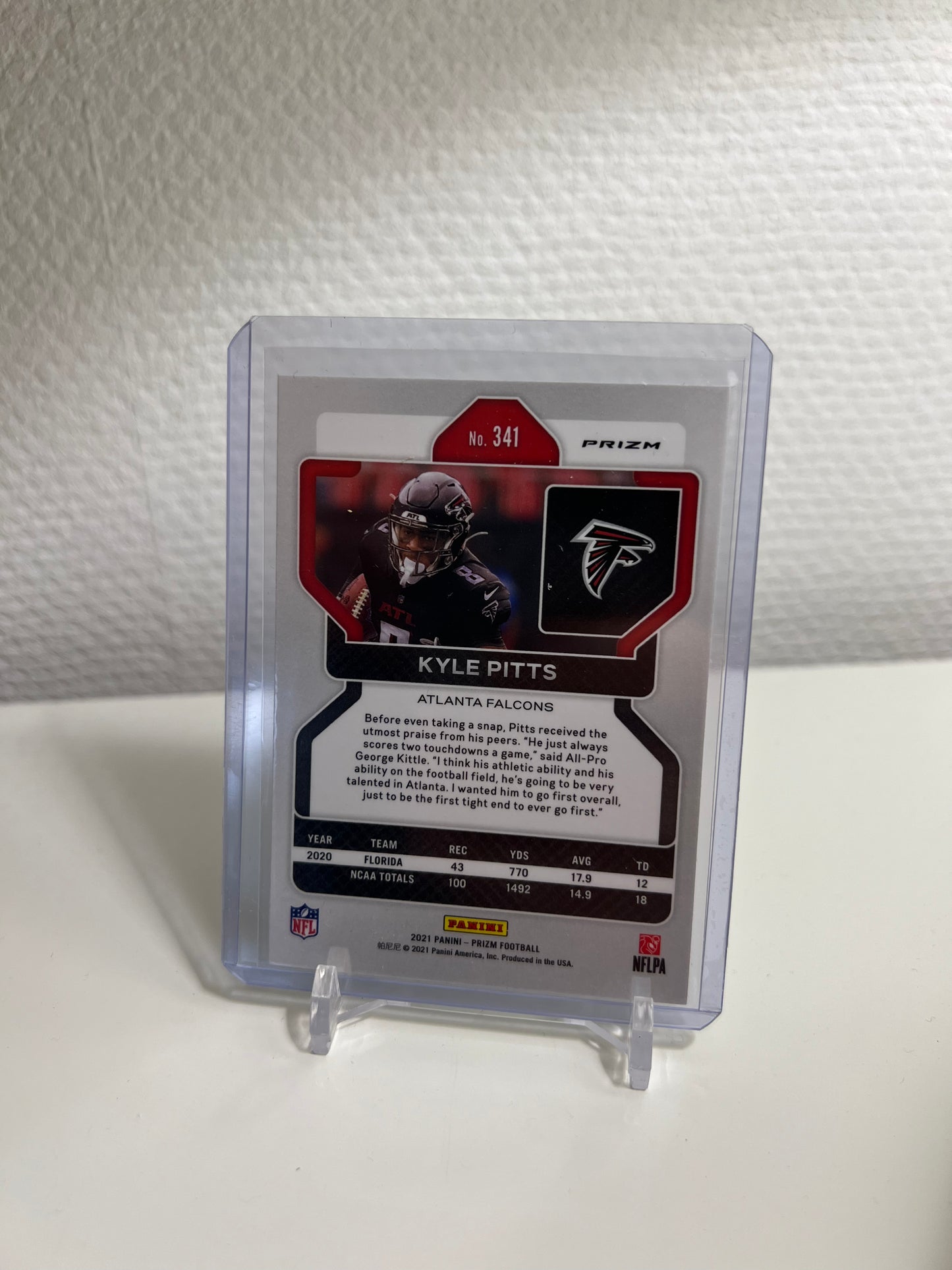 Panini Prizm 21 - Kyle Pitts Green Pulsar Holo RC Card - Atlanta Falcons