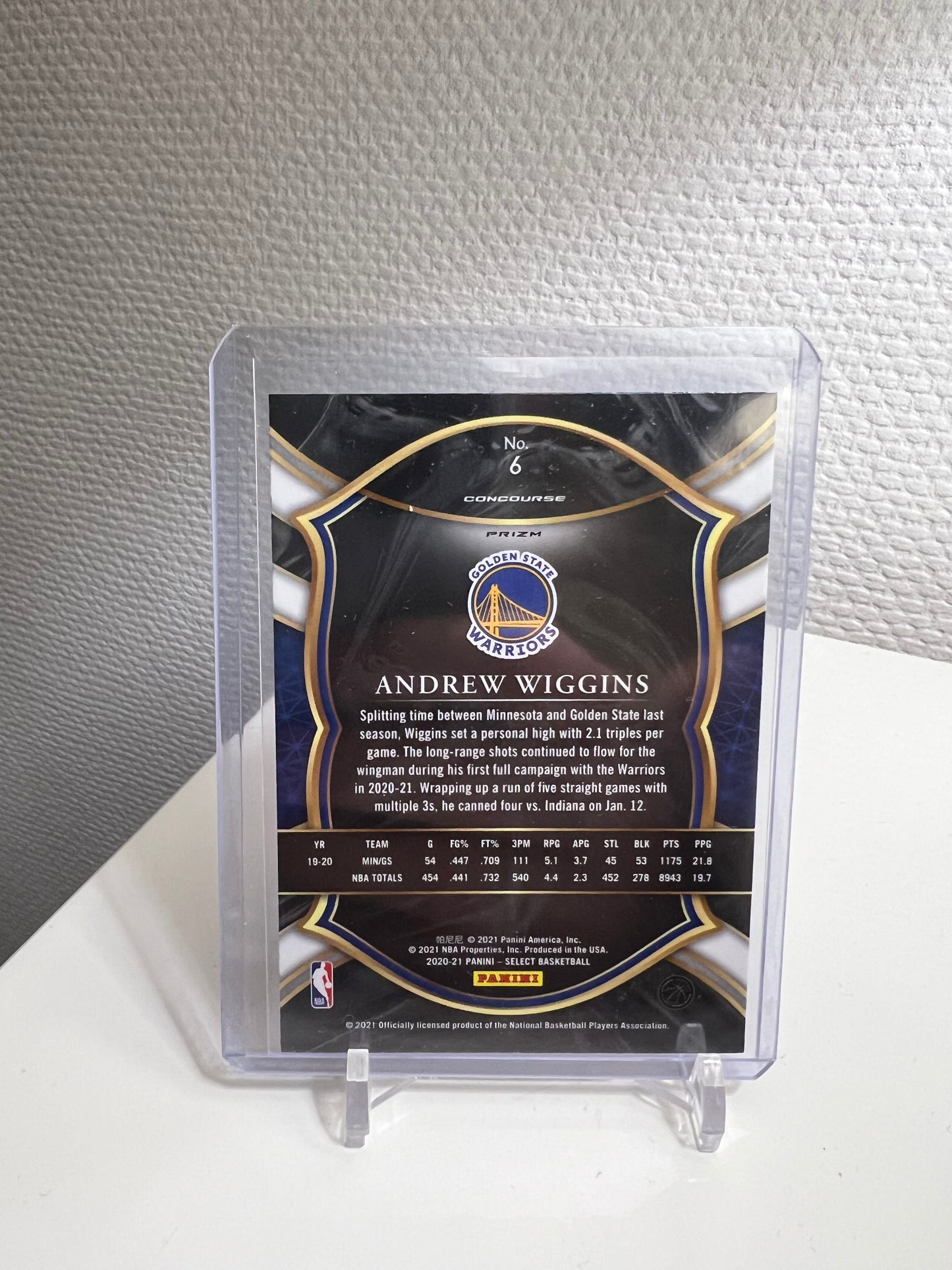 Select 20-21 - Andrew Wiggins Prizm Tri-Color Shimmer - Golden State Warriors