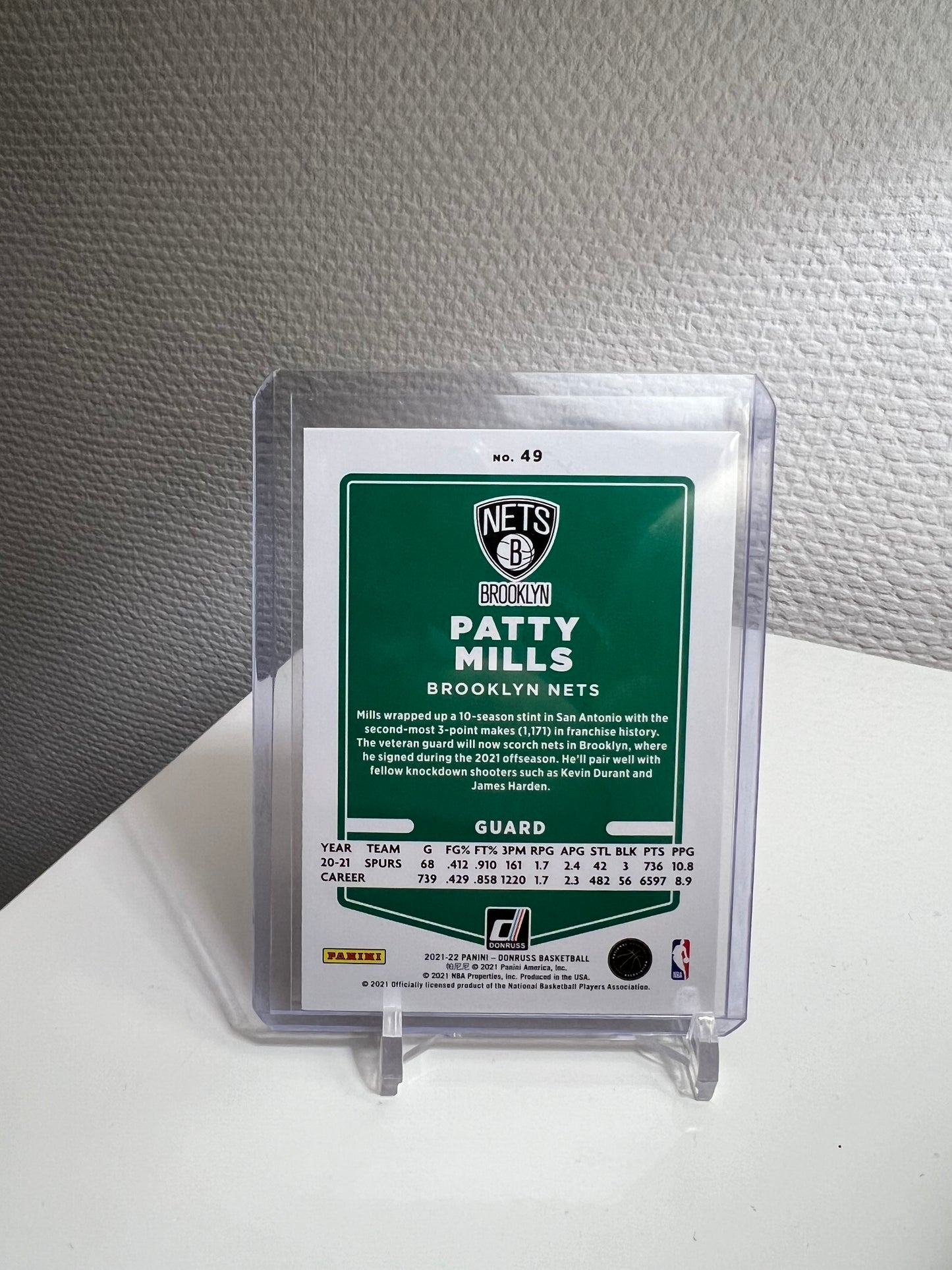 Donruss 21-22 - Patty Mills Orange Laser - Brooklyn Nets
