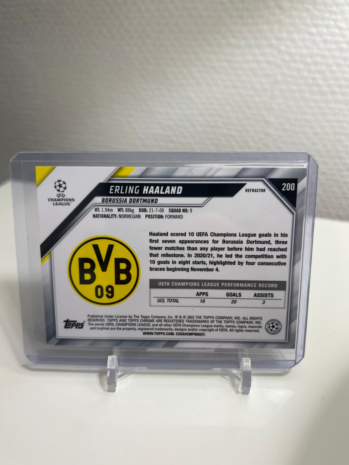 Chrome 21-22 - Erling Haaland Refractor - Borussia Dortmund