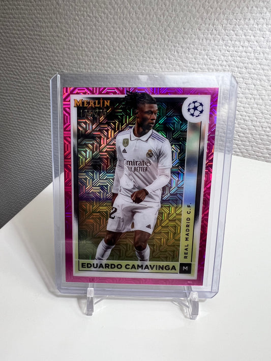 Merlin Chrome 22-23 - Eduardo Camavinga Pink Mojo /275 - Real Madrid