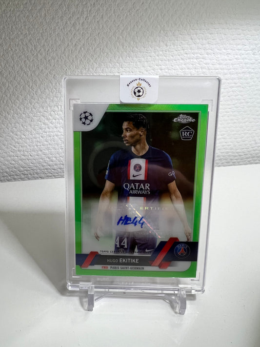 Chrome 22-23 - Hugo Ekitike Autograph Neon Green /99 RC Card - Paris Saint-Germain #CA-HE