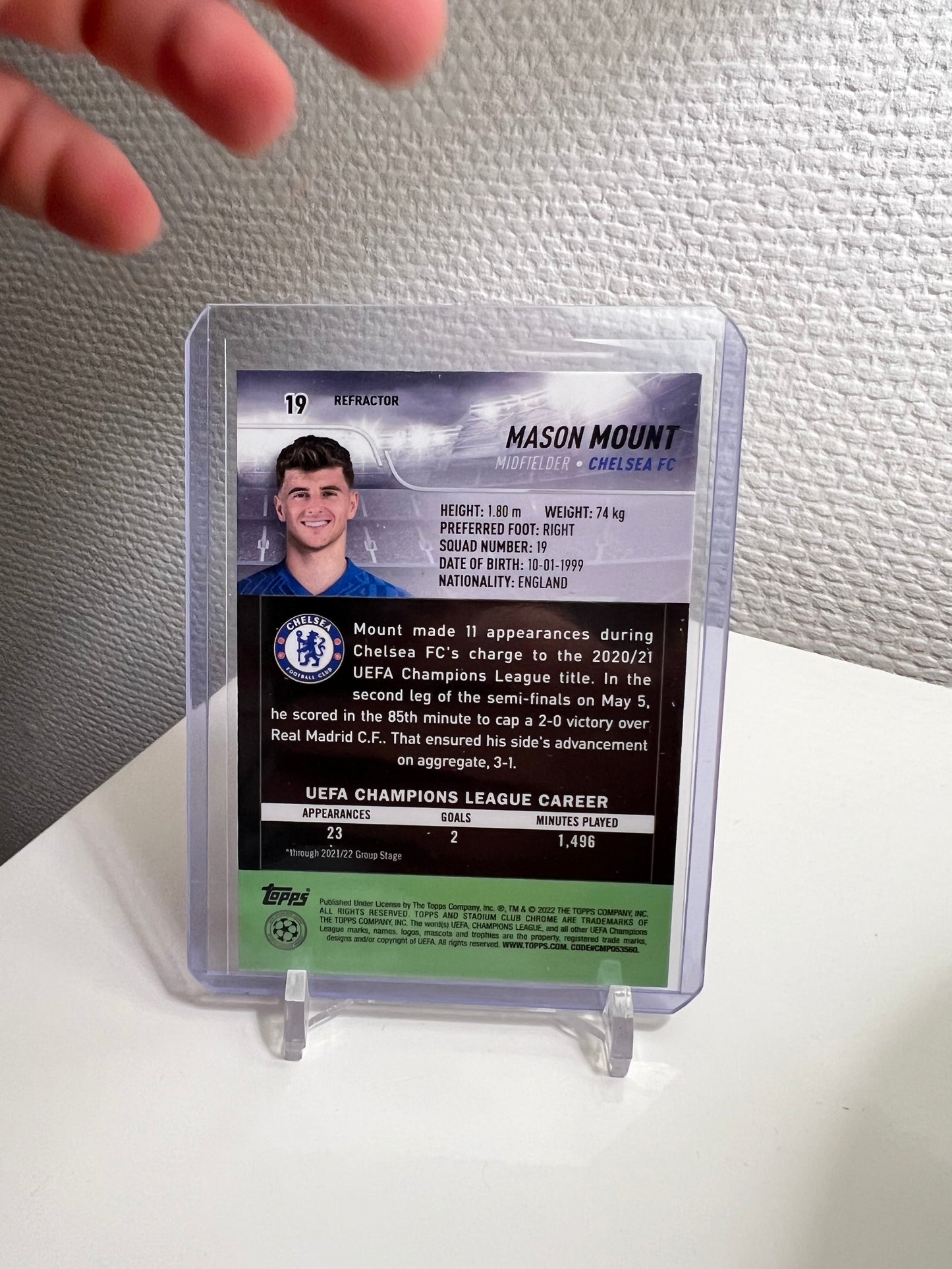 Stadium Club Chrome 21-22 - Mason Mount Refractor - Chelsea London