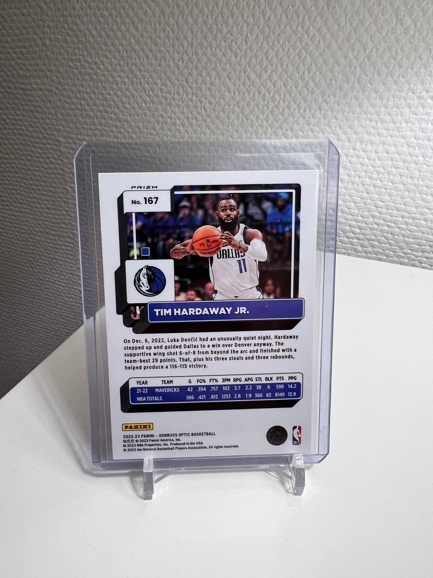 Donruss Optic 22-23 - Tim Hardaway Jr. Hyper Pink Prizm - Dallas Mavericks
