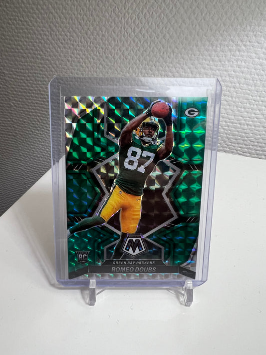 Mosaic 22 - Romeo Doubs Green Prizm RC Card - Green Bay Packers