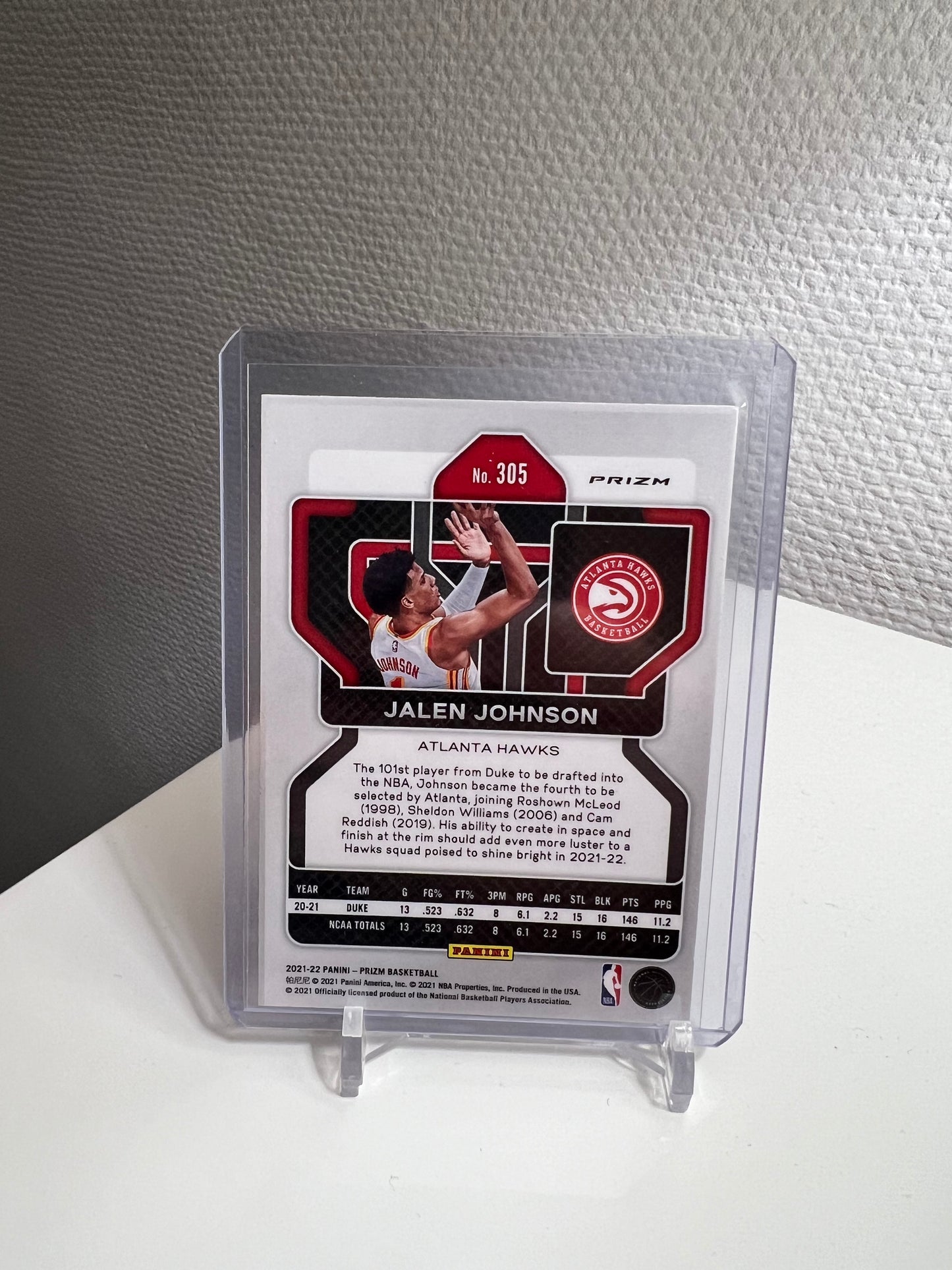 Prizm 21-22 - Jalen Johnson Tri-Color RC Card - Atlanta Hawks