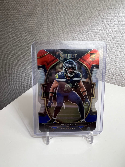 Select 22 - Coby Bryant Tri-Color Die-Cut RC-Card Prizm - Seattle Seahawks