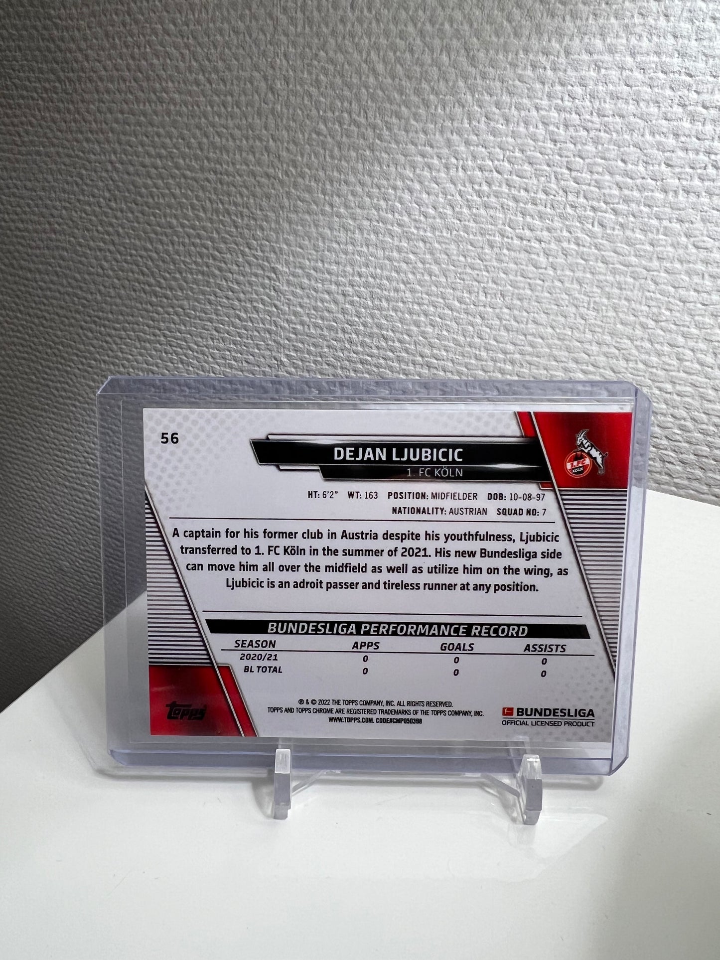 Chrome Sapphire 21-22 - Dejan Ljubicic RC Card - 1. FC Köln