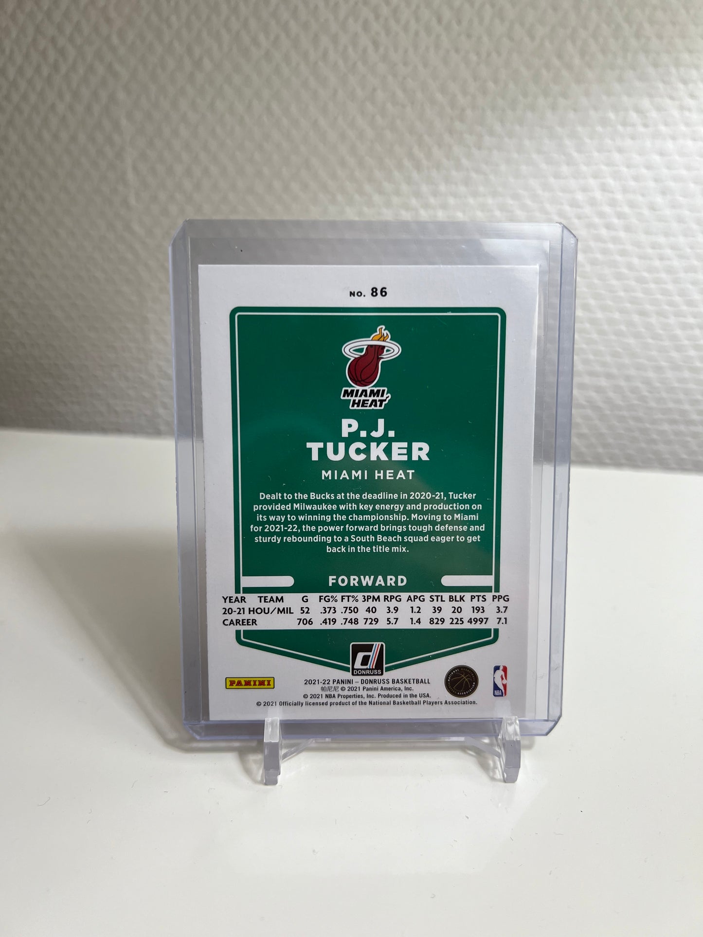 Donruss 21-22 - P.J. Tucker Orange Laser - Miami Heat