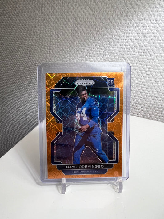 Prizm 21 - Dayo Odeyingbo Orange Velocity RC Card - Indianapolis Colts